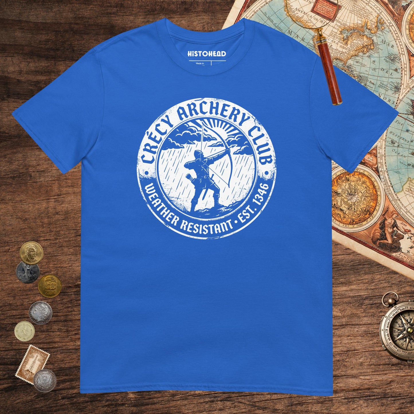 Royal Crecy Archery Club Tee - history buff gift by HistoHead