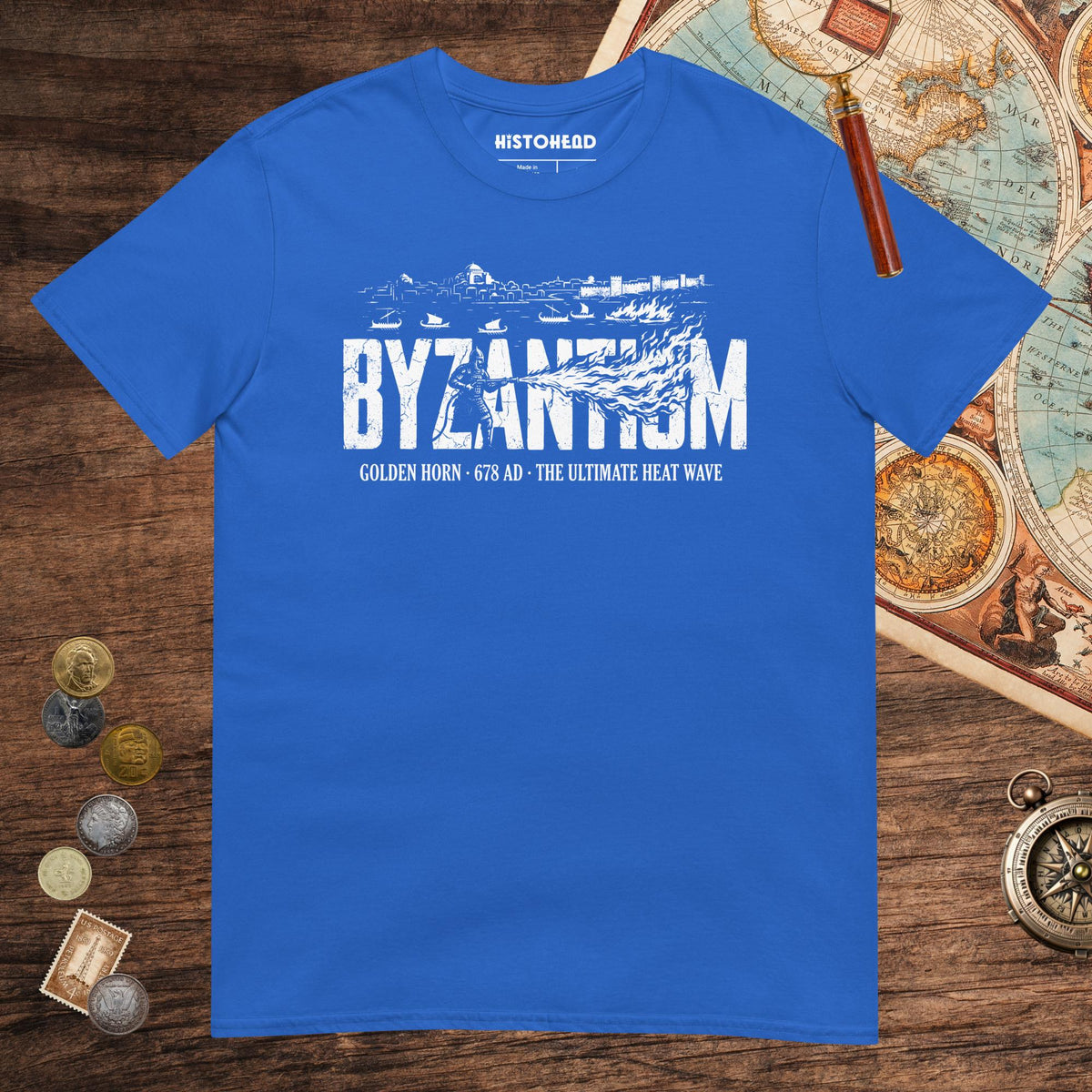 Royal Greek Fire 678 Tee - history buff gift by HistoHead