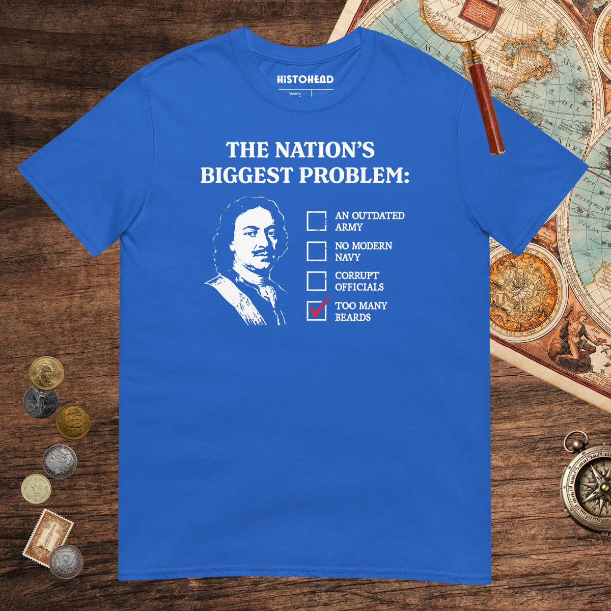 Royal Peter the Great's Beard Tax Tee - history buff gift by HistoHead