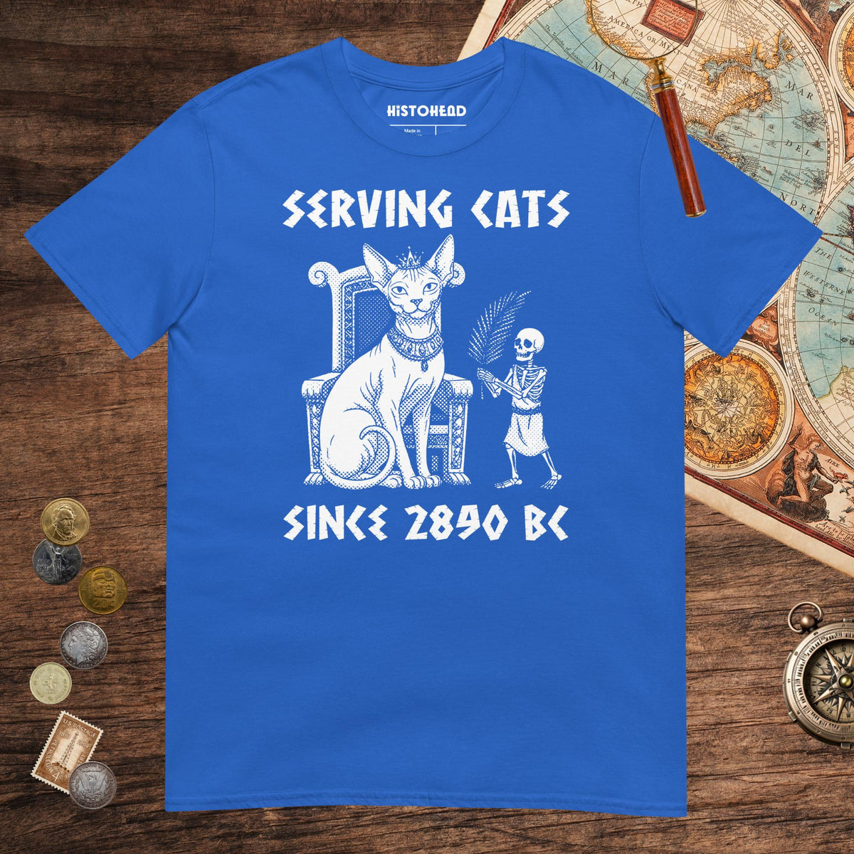 Royal Serving Cats Since 2890 BC Tee - history buff gift by HistoHead