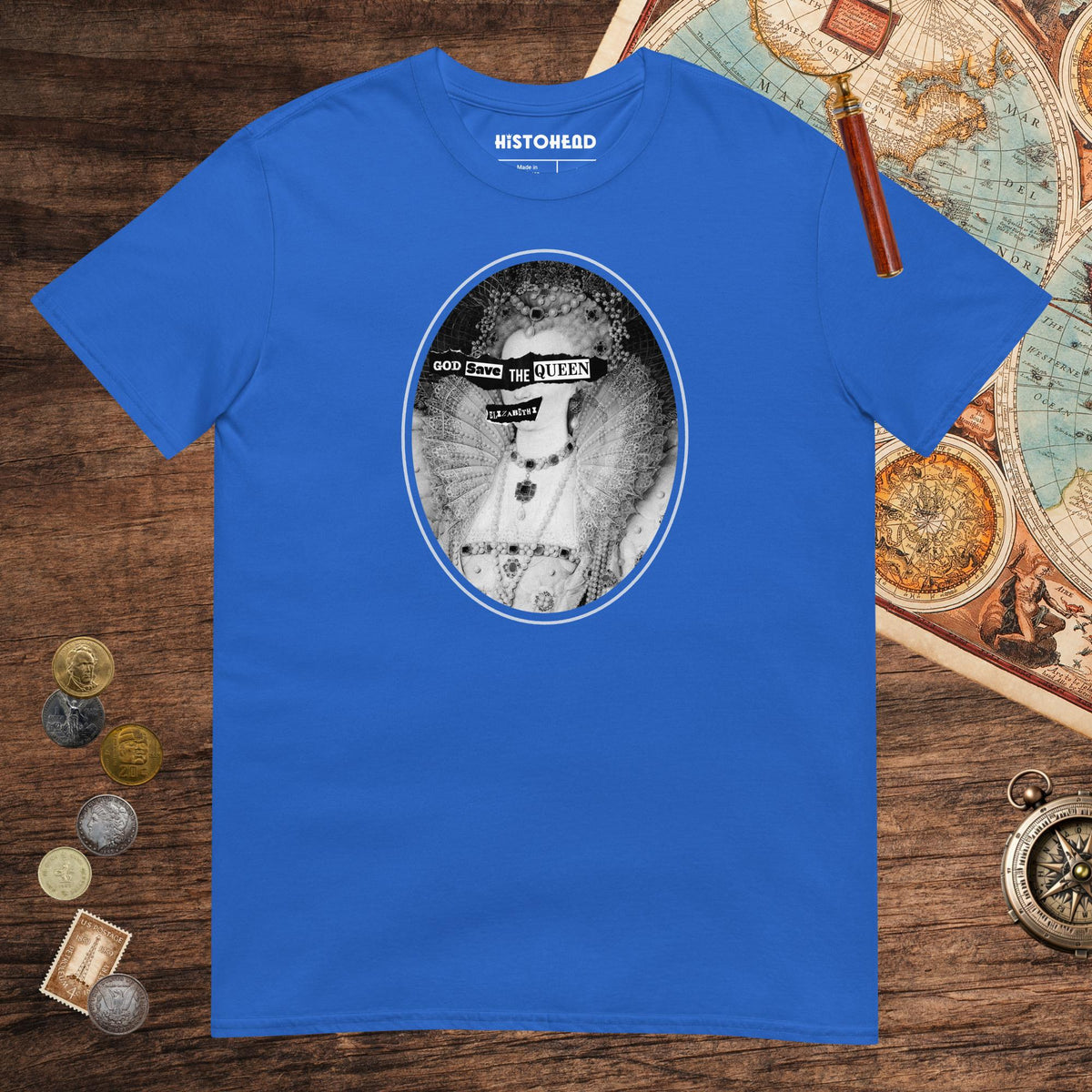 Royal God Save the Queen Elizabeth I Tee - history buff gift by HistoHead