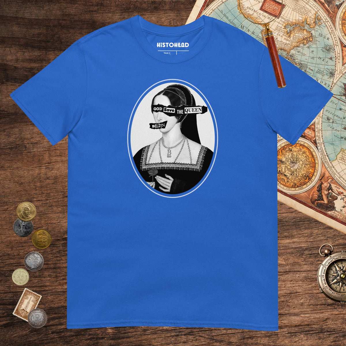 Royal God Save the Queen Anne Boleyn Tee - history buff gift by HistoHead