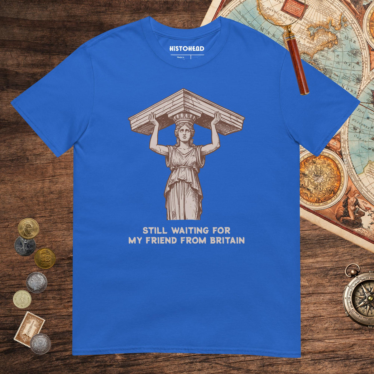 Royal Caryatid Waiting for Her Friend Tee - history buff gift by HistoHead