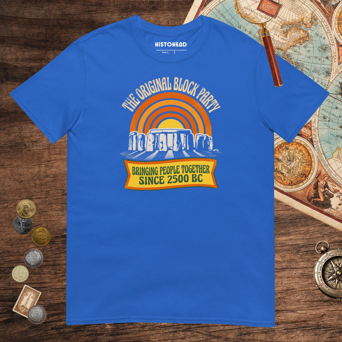 Royal Stonehenge Block Party Tee - history buff gift by HistoHead