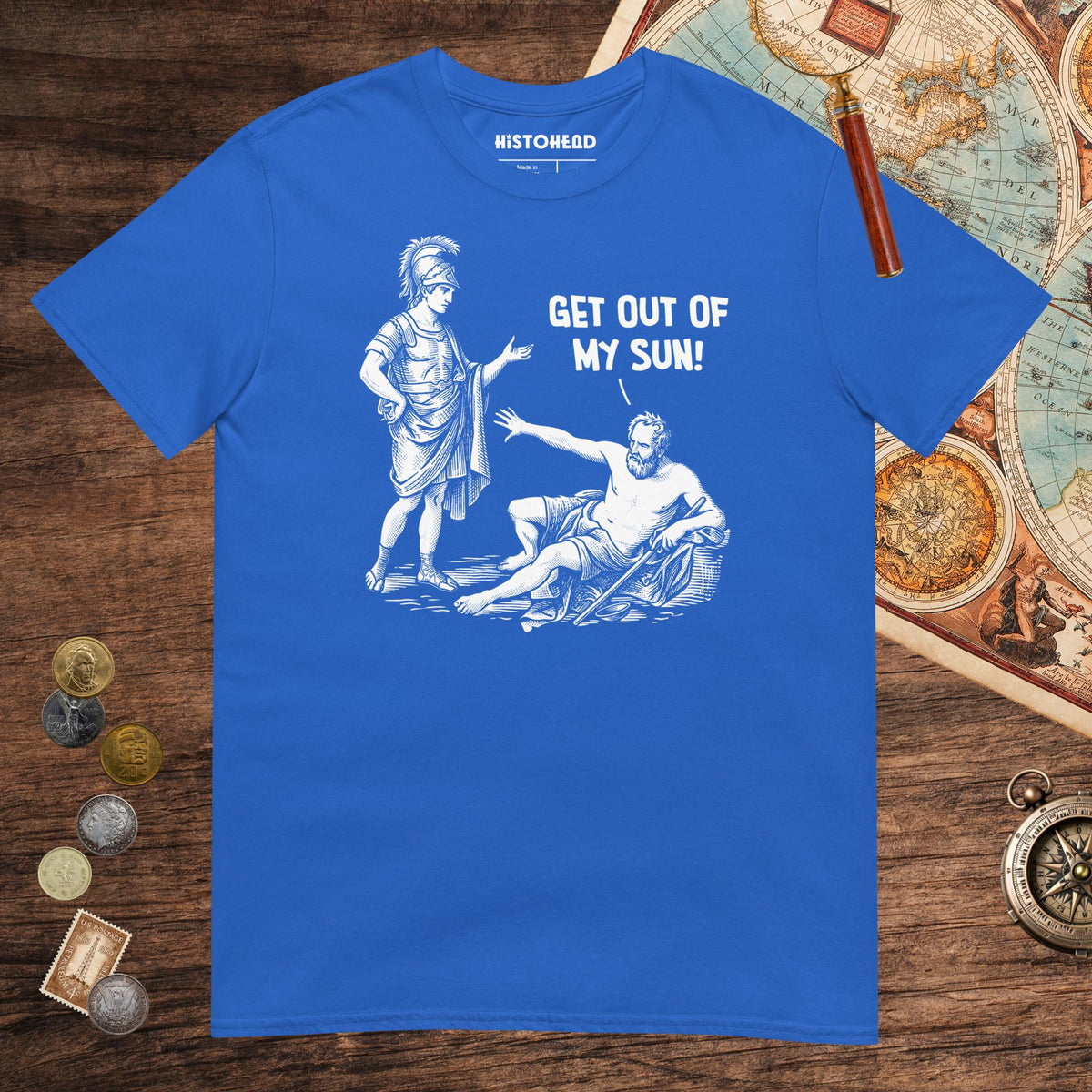 Royal Diogenes: Get Out of My Sun Tee - history buff gift by HistoHead