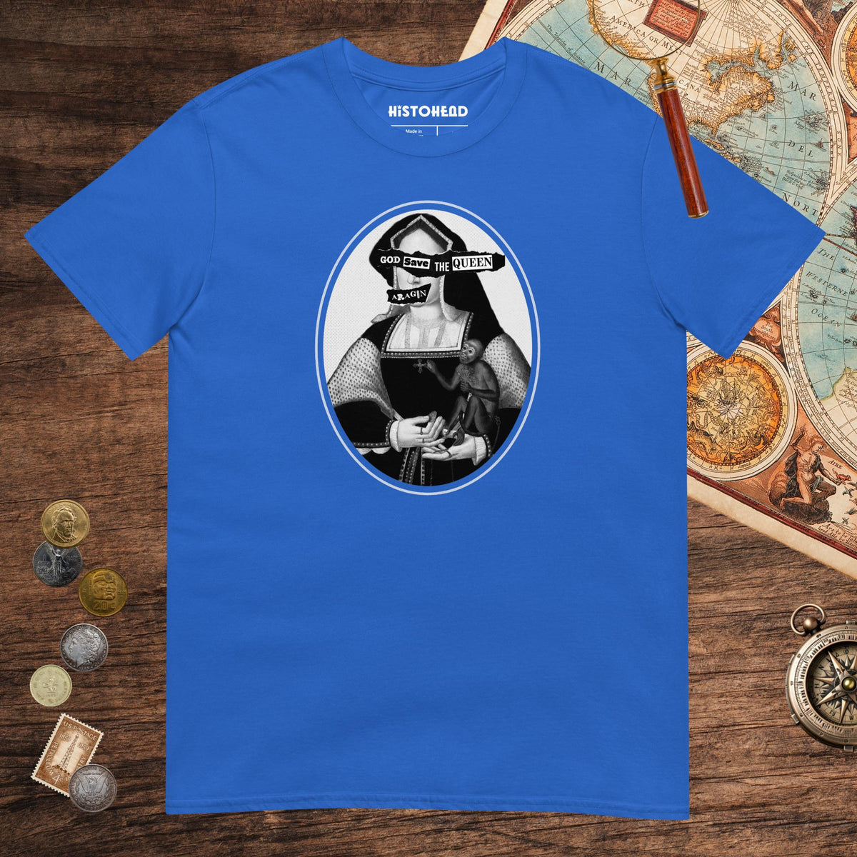 Royal God Save the Queen Katherine of Aragon Tee - history buff gift by HistoHead