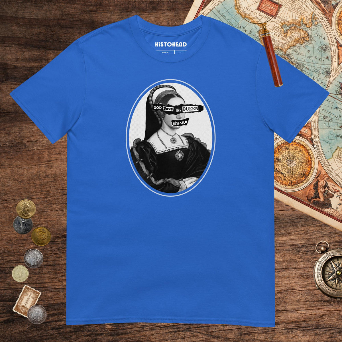 Royal God Save the Queen Catherine Howard Tee - history buff gift by HistoHead