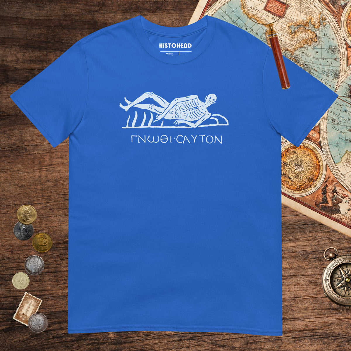 Royal Know Thyself Skeleton Tee - history buff gift by HistoHead