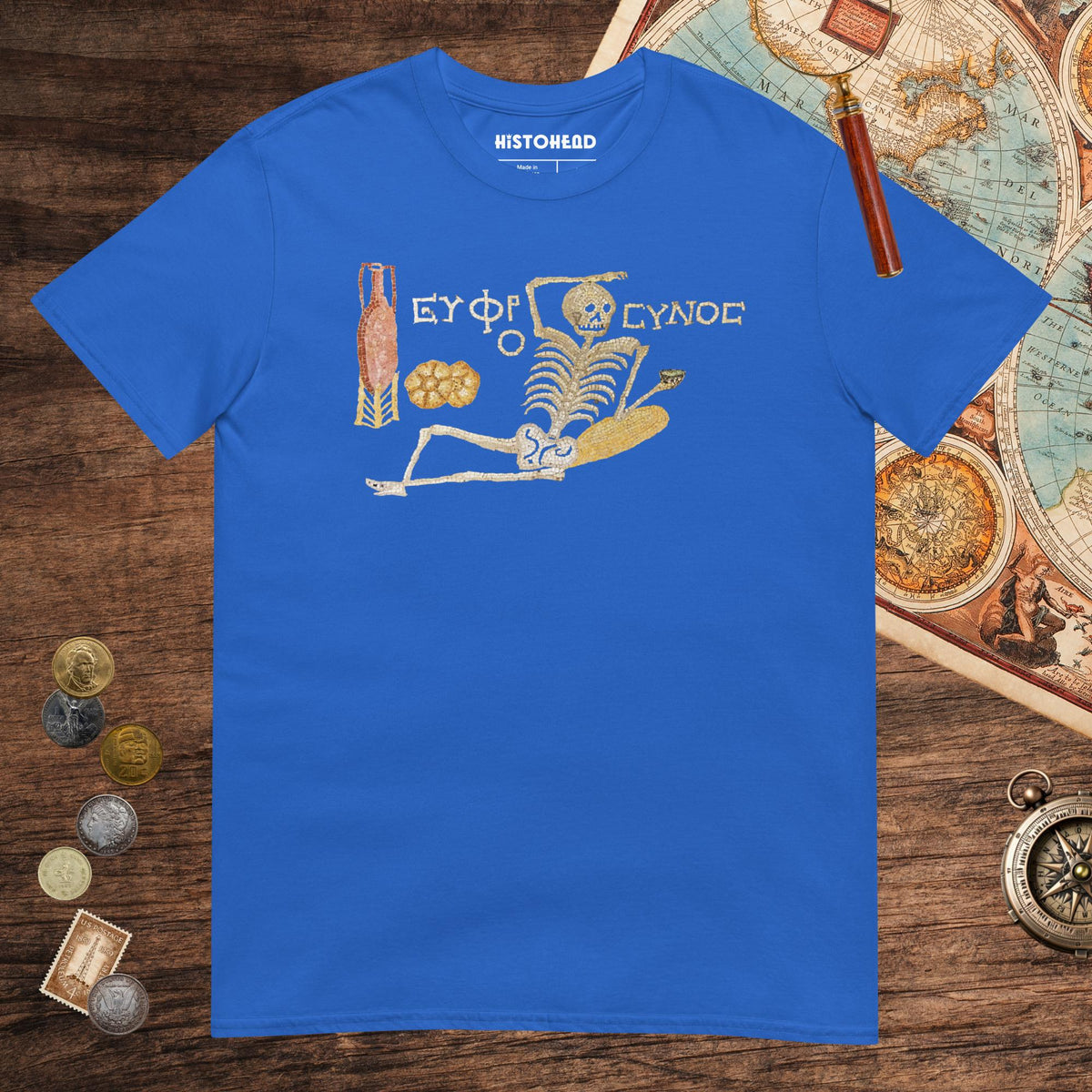 Royal Skeleton Mosaic Tee - history buff gift by HistoHead