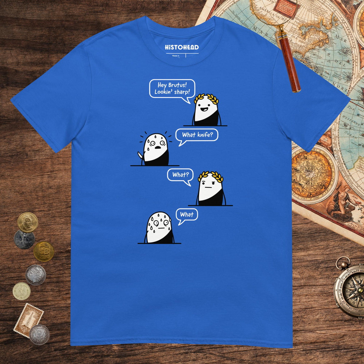 Royal Caesar and Brutus Comics Tee - history buff gift by HistoHead