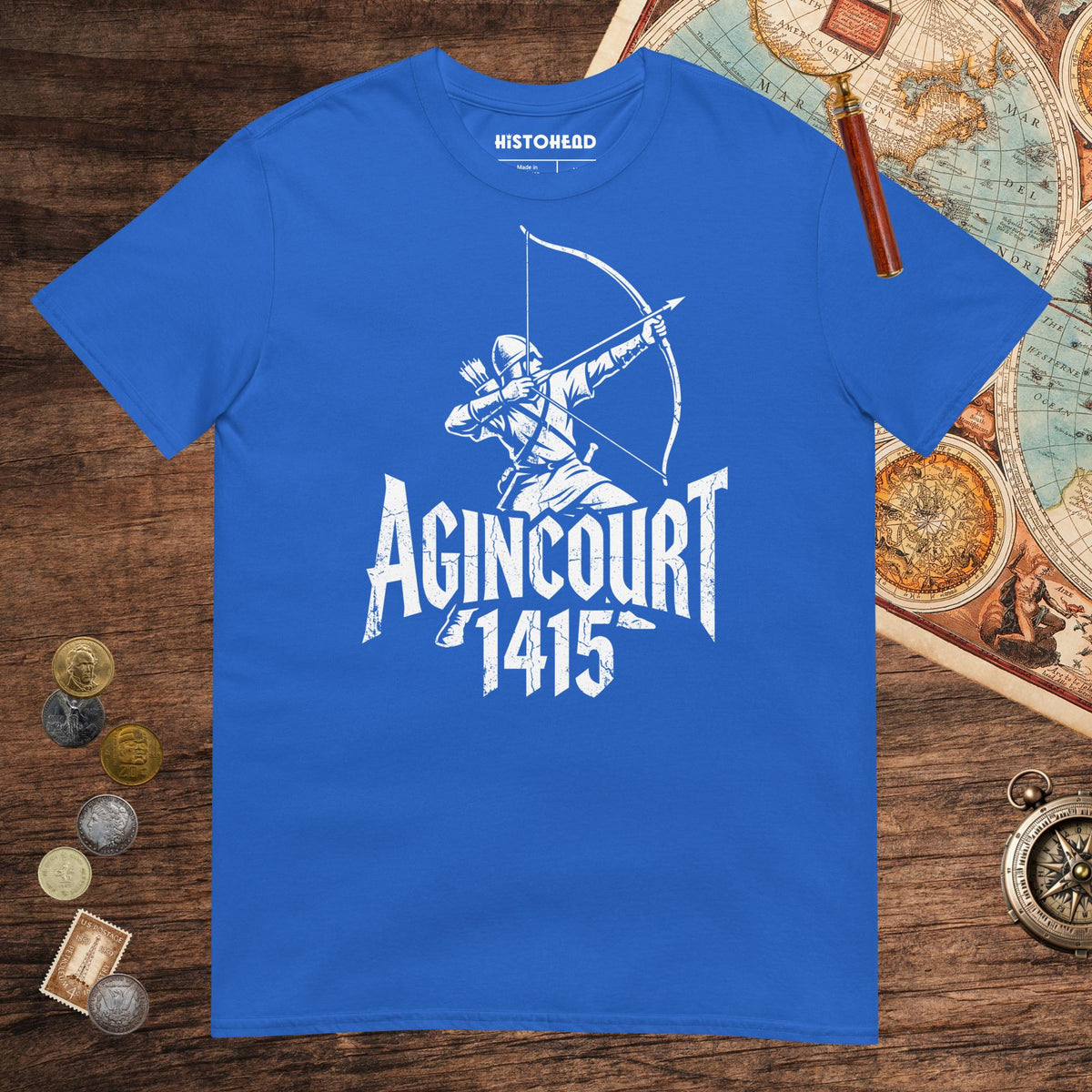 Royal Agincourt 1415 Longbowman Tee - history buff gift by HistoHead