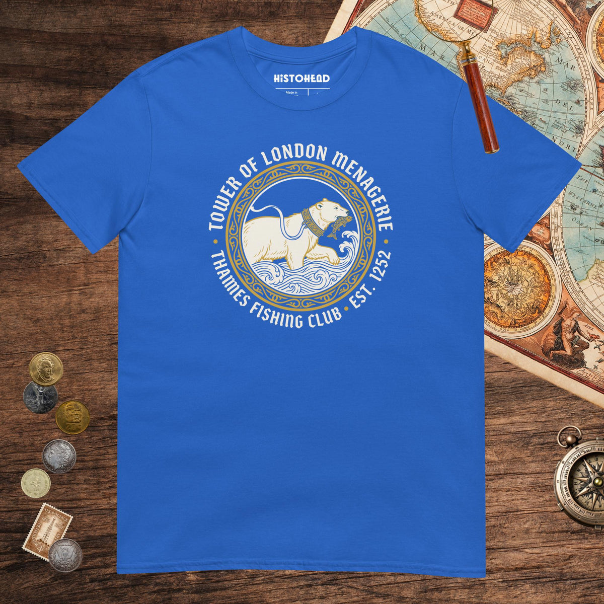 Royal Tower Of London Menagerie Thames Fishing Club Tee - history buff gift by HistoHead