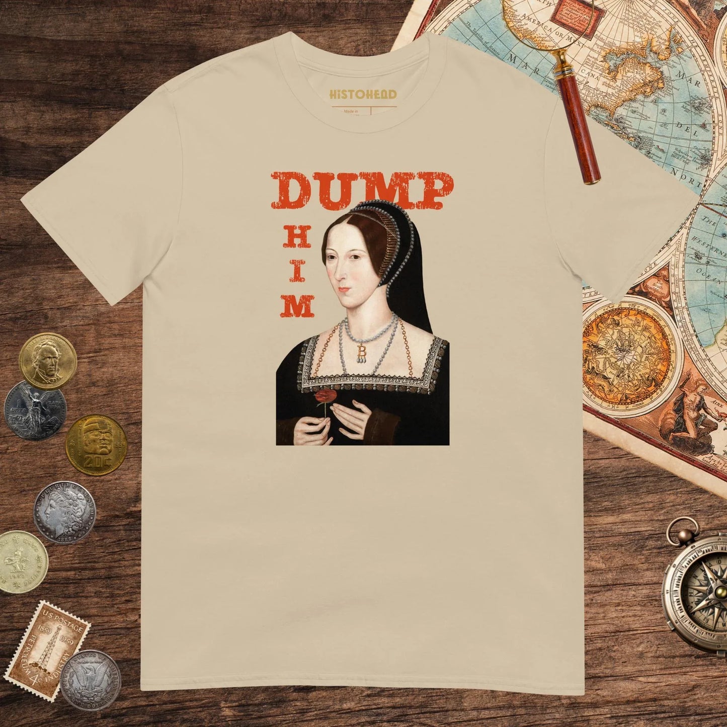 Sand Anne Boleyn Dump Him Tee - history buff gift by HistoHead