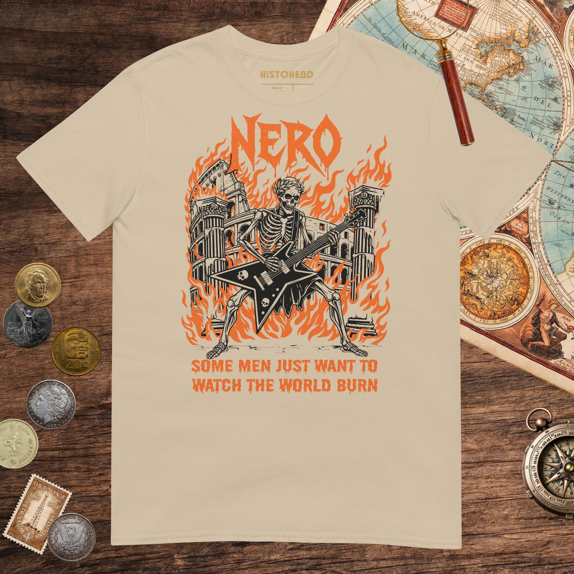 Sand Nero Watch the World Burn Tee - history buff gift by HistoHead