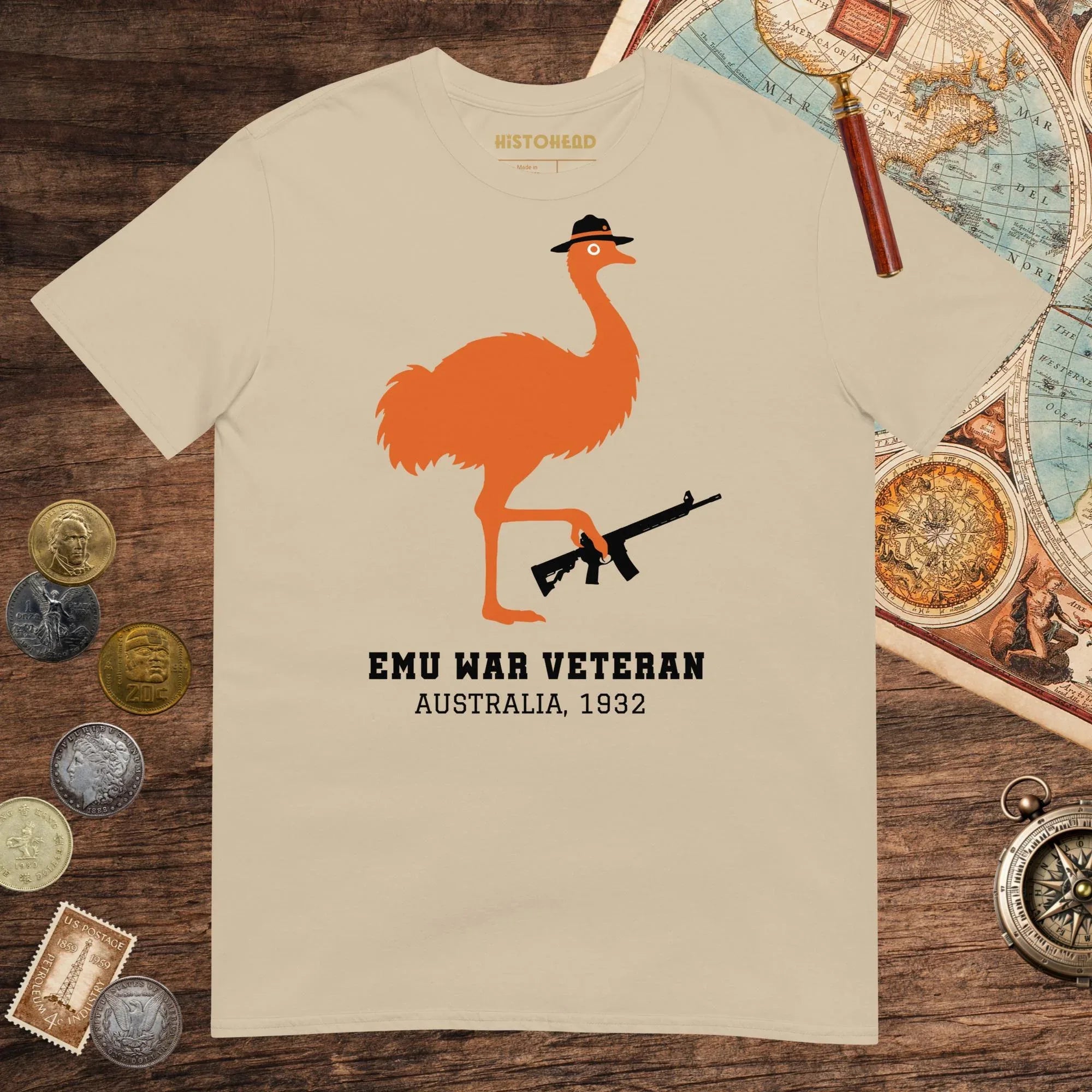 Sand Emu War Veteran Tee - history buff gift by HistoHead