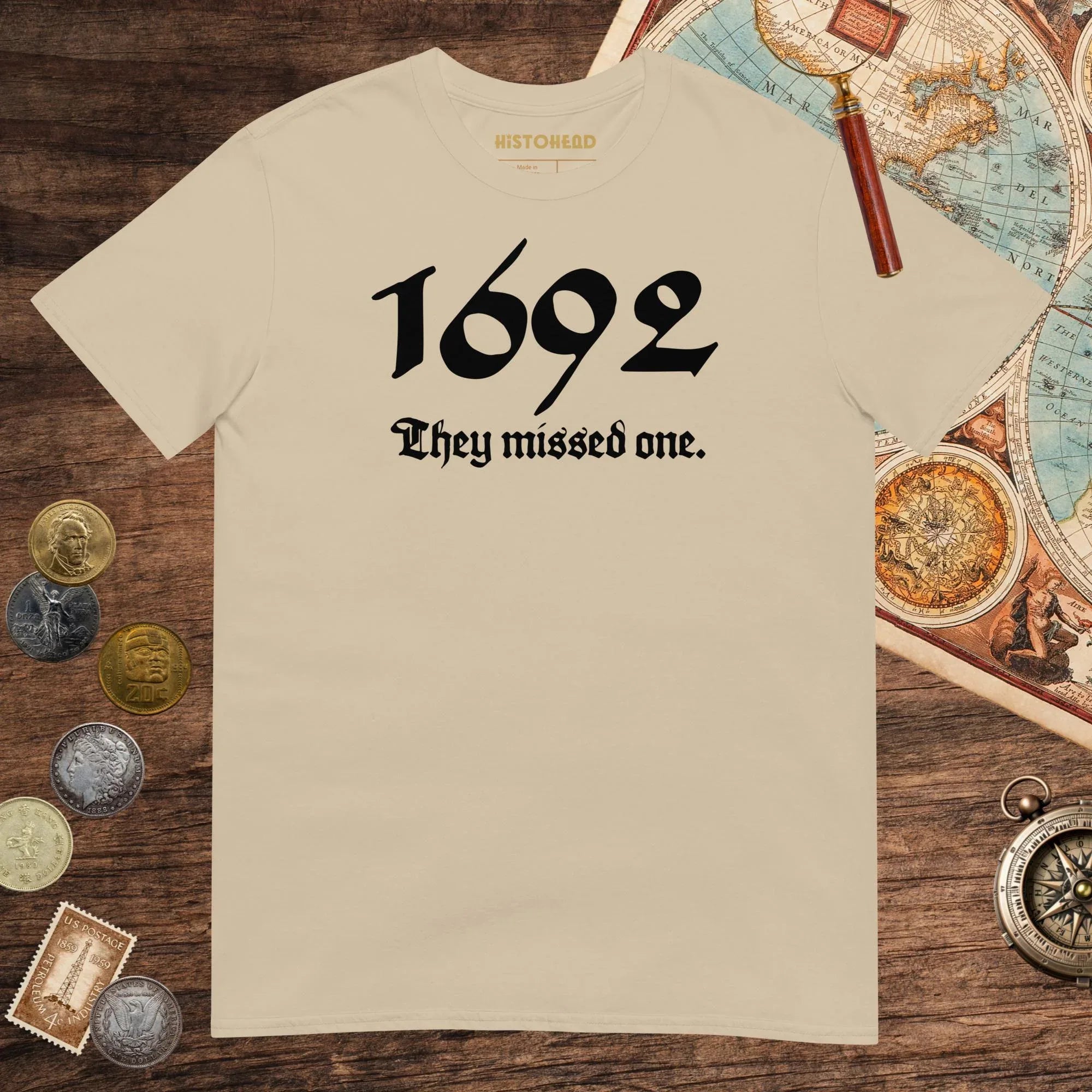 Sand 1692 Witch Trials Tee - history buff gift by HistoHead