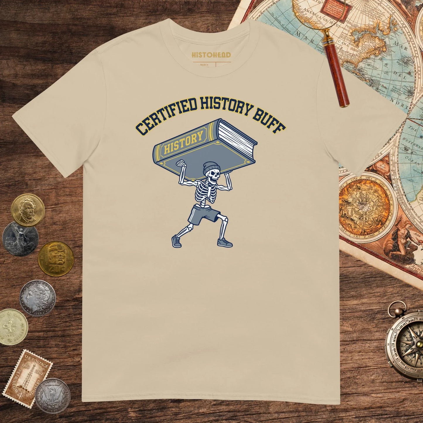 Sand Certified History Buff Tee - history buff gift by HistoHead