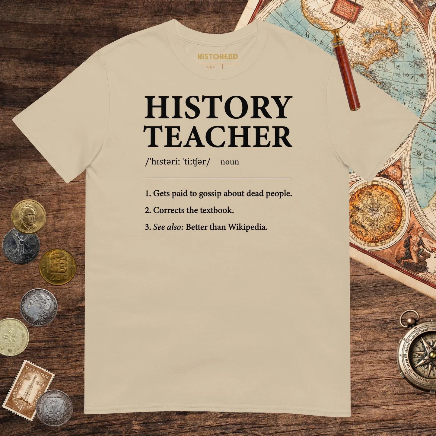 Sand History Teacher Definition Tee - history buff gift by HistoHead