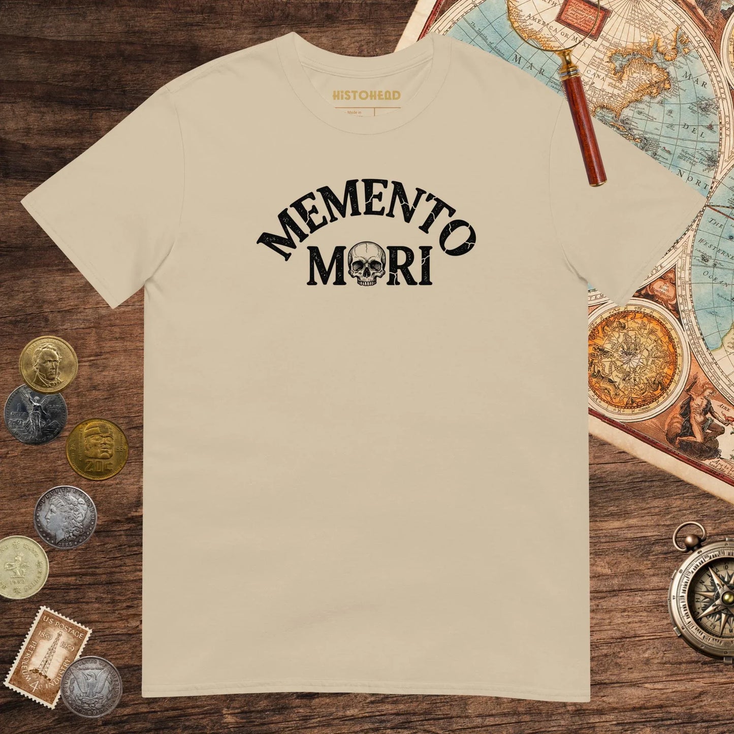Sand Memento Mori Tee - history buff gift by HistoHead