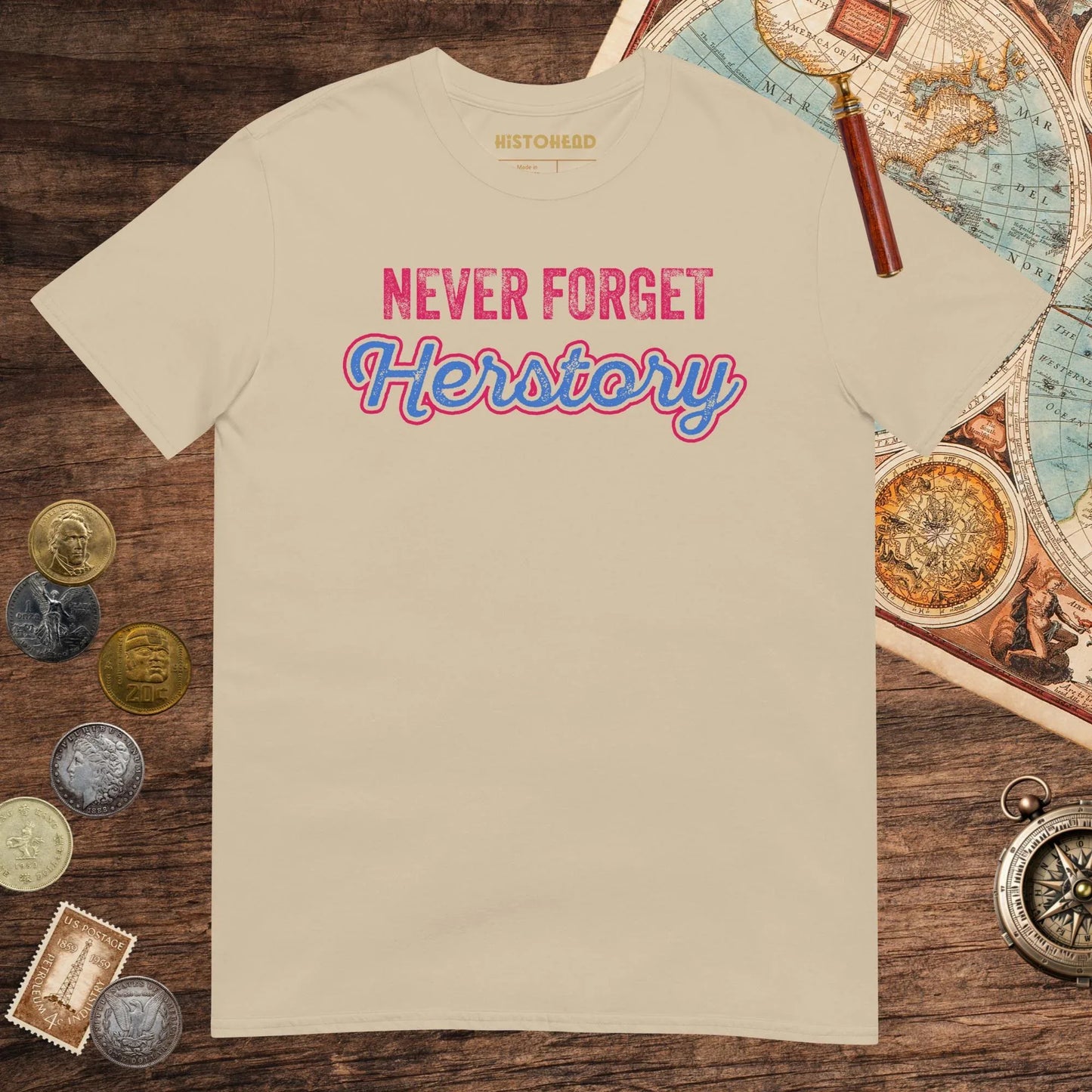 Sand Herstory Tee - history buff gift by HistoHead