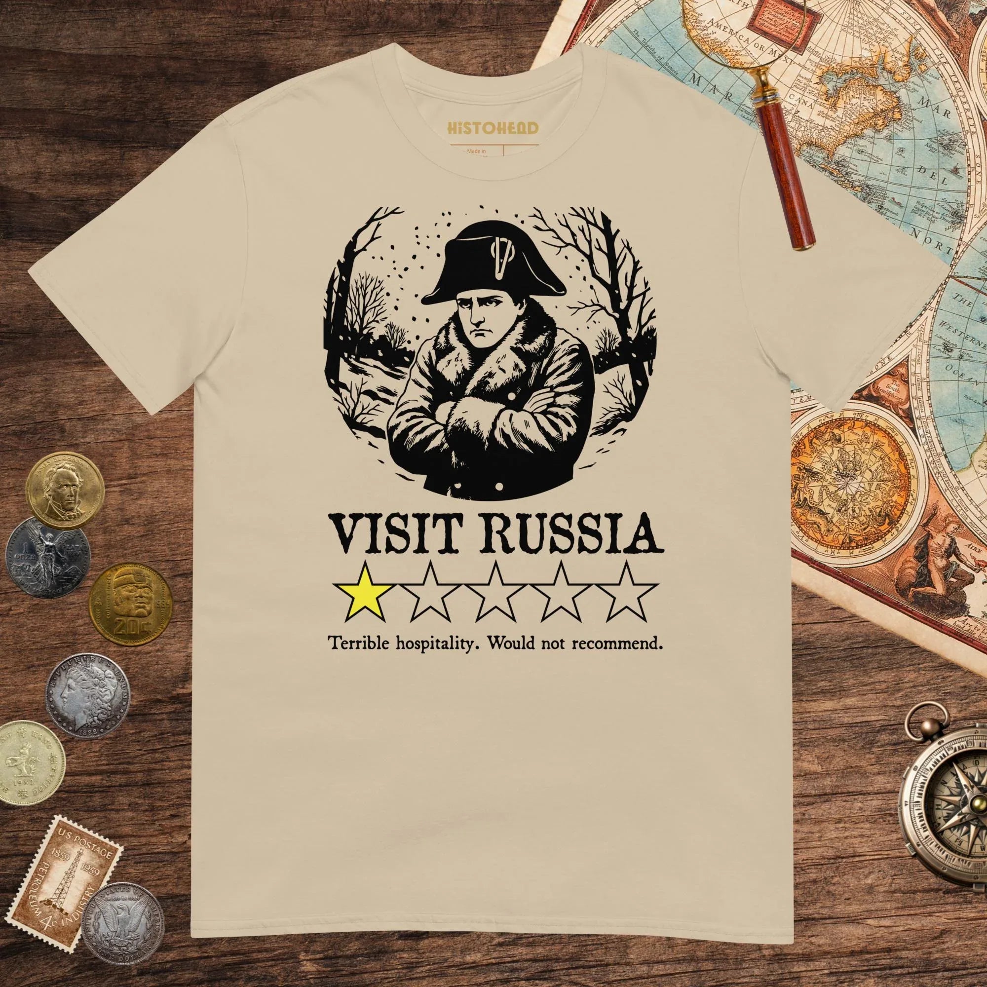Sand Napoleon Visit Russia Review Tee - history buff gift by HistoHead