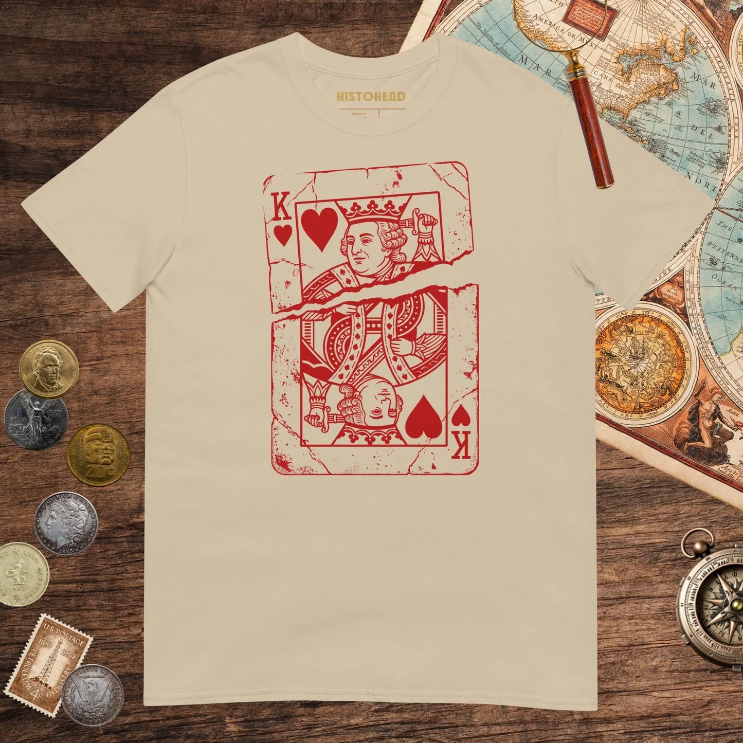 Sand Louis XVI Playing Card Tee - history buff gift by HistoHead