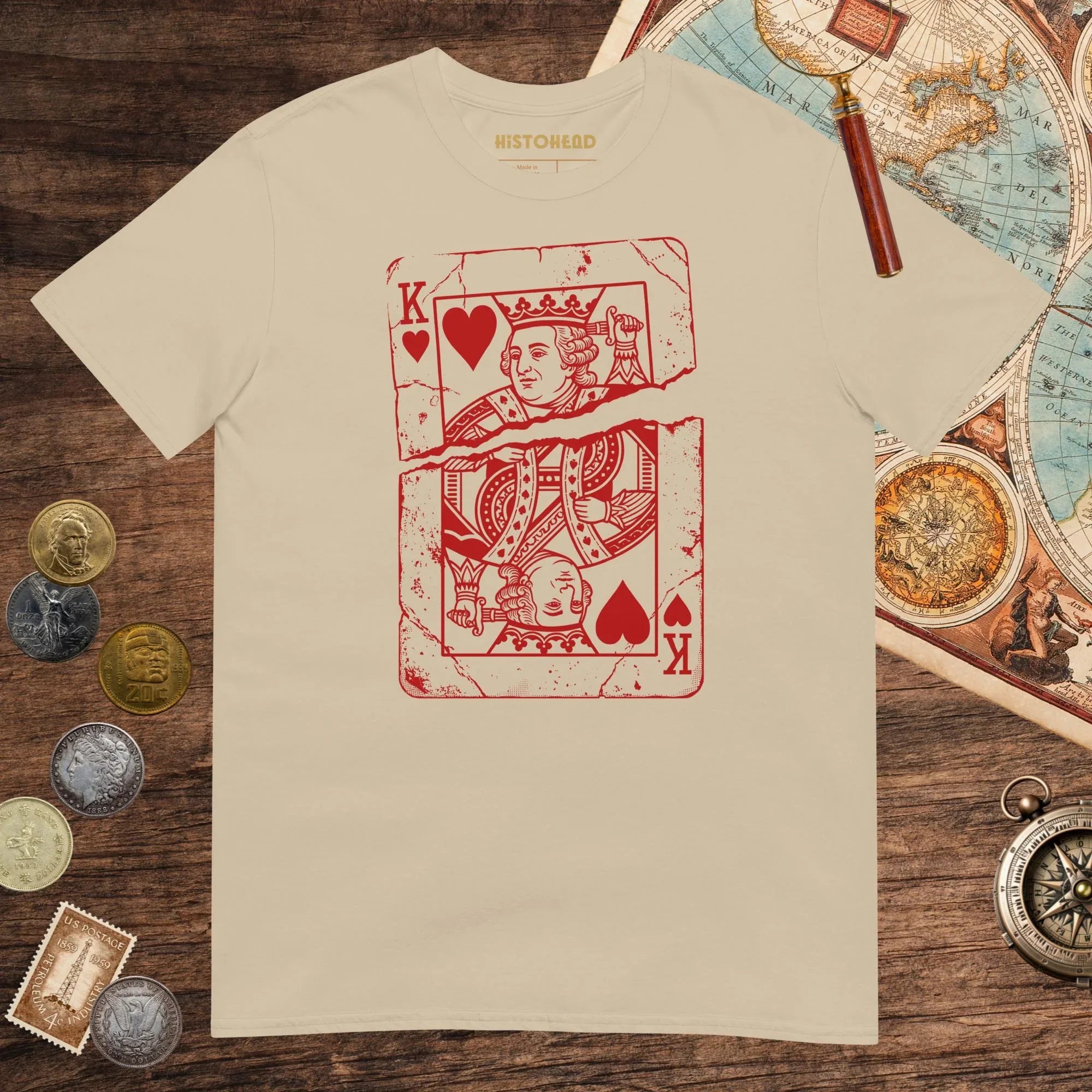 Sand Louis XVI Playing Card Tee - history buff gift by HistoHead