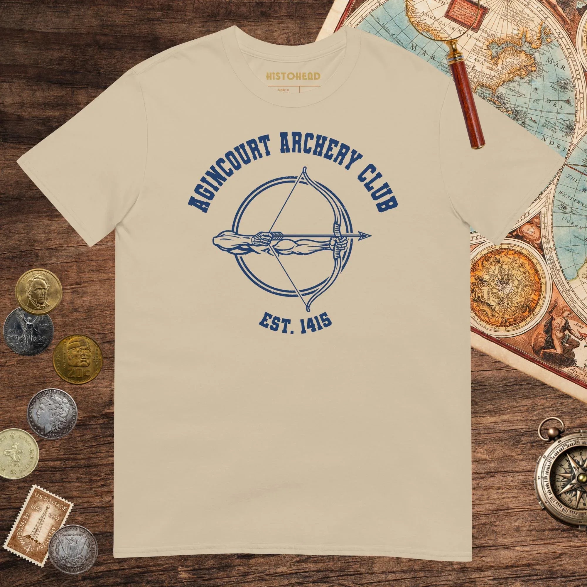 Sand Agincourt Archery Club Tee - history buff gift by HistoHead