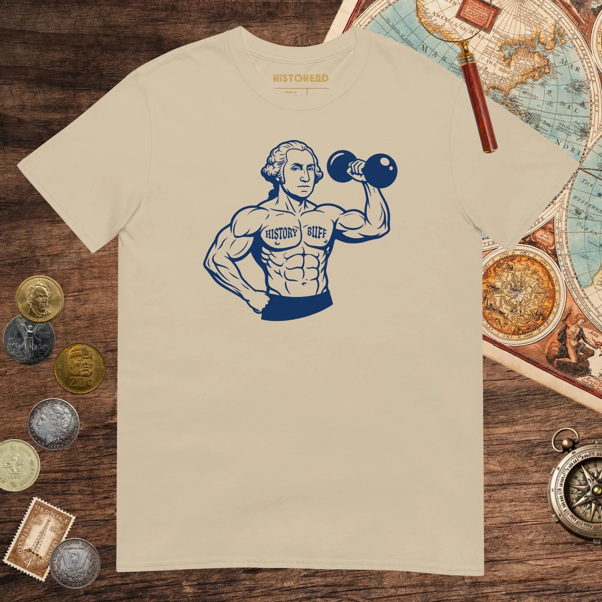 Sand Washington History Buff Tee - history buff gift by HistoHead