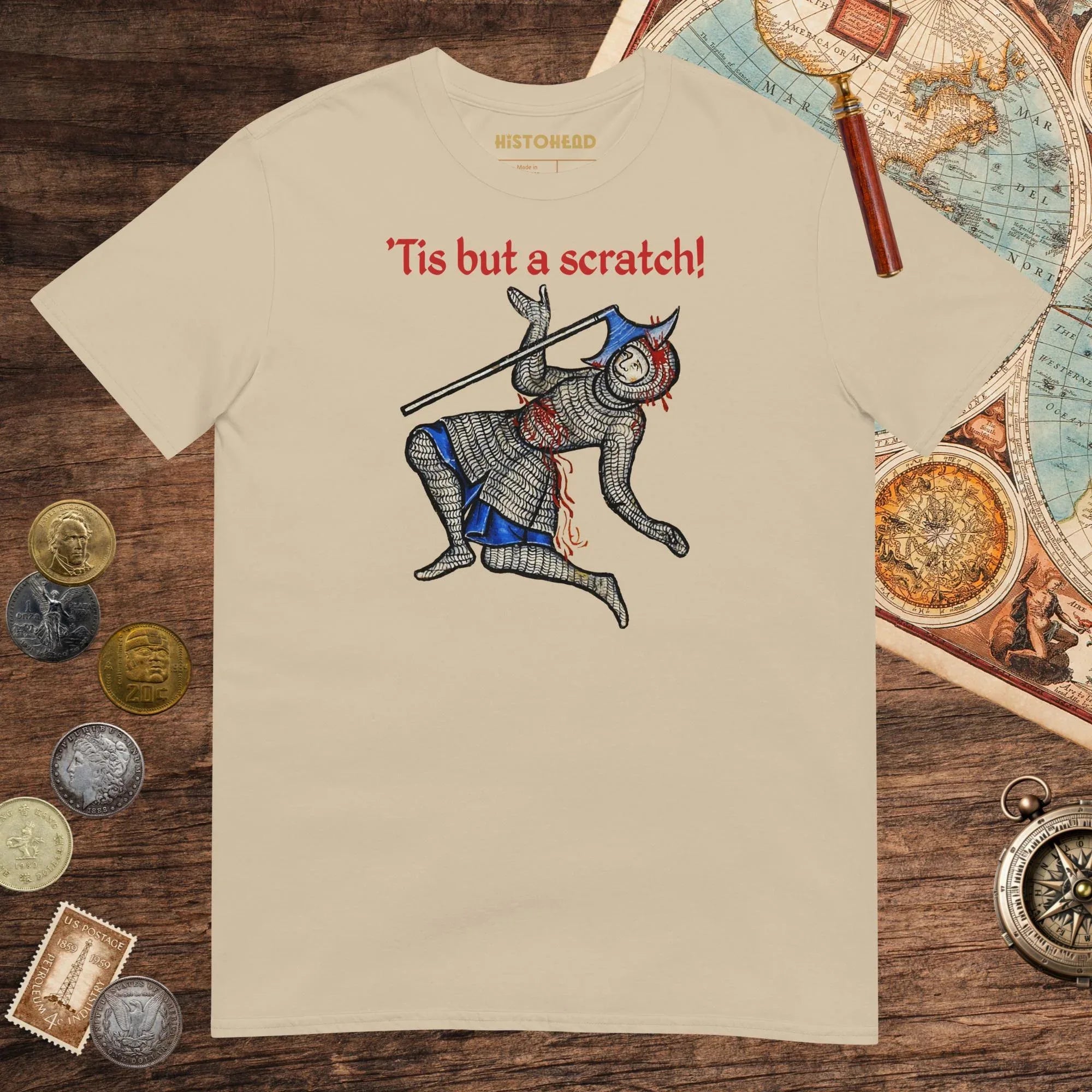 Sand Tis But A Scratch Tee - history buff gift by HistoHead