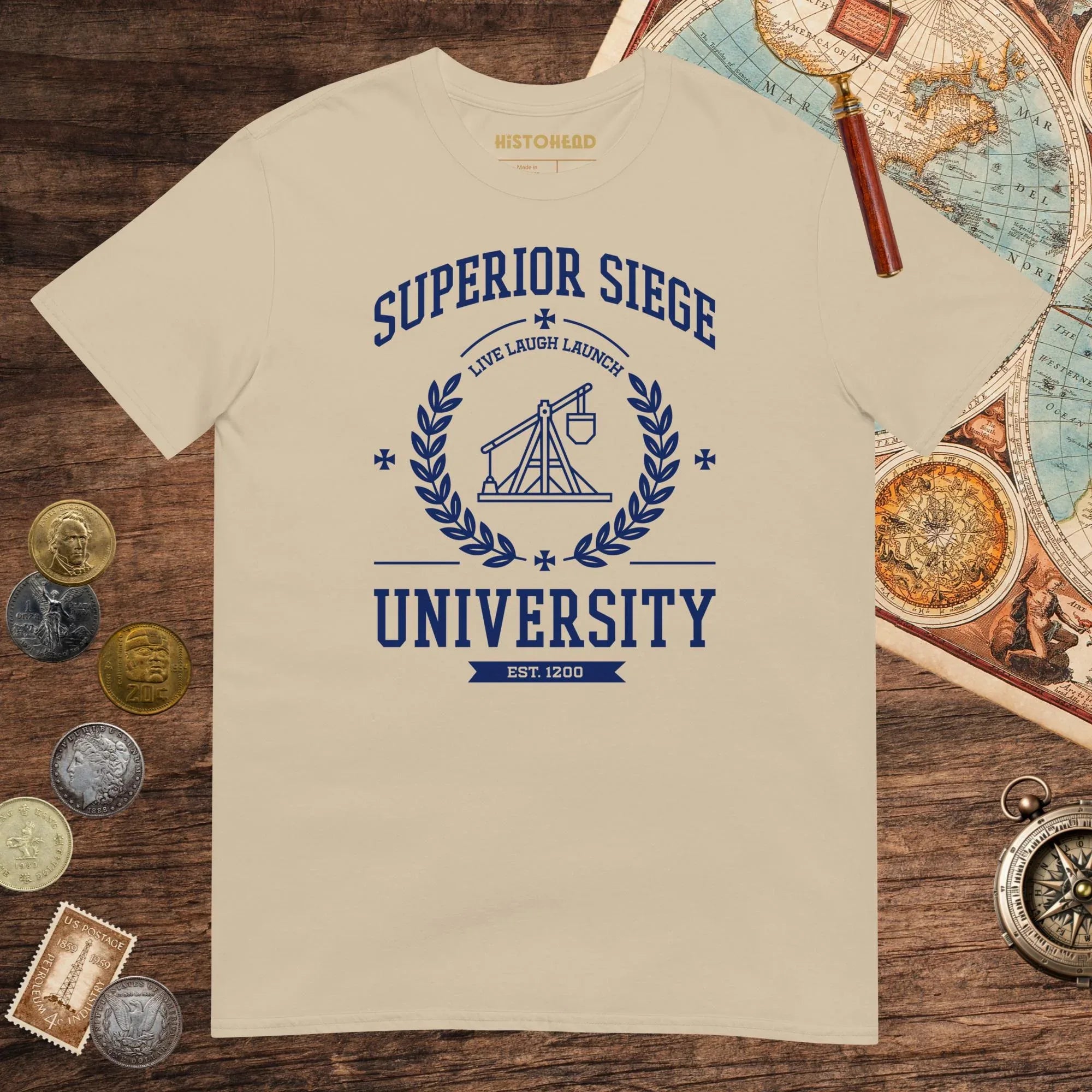 Sand Superior Siege University Tee - history buff gift by HistoHead