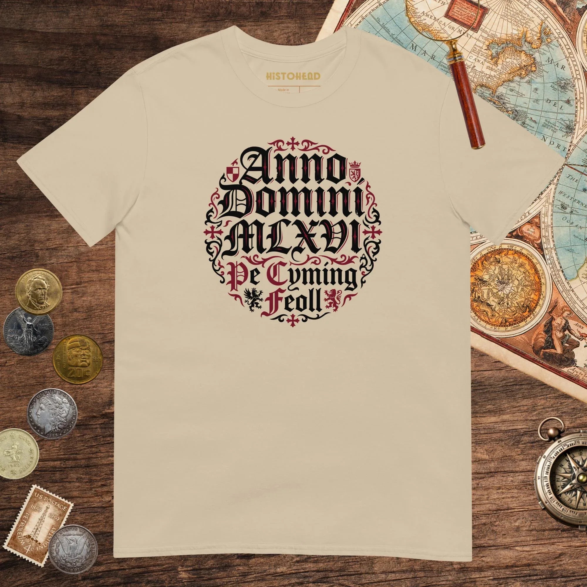 Sand 1066 The King Fell Tee - history buff gift by HistoHead