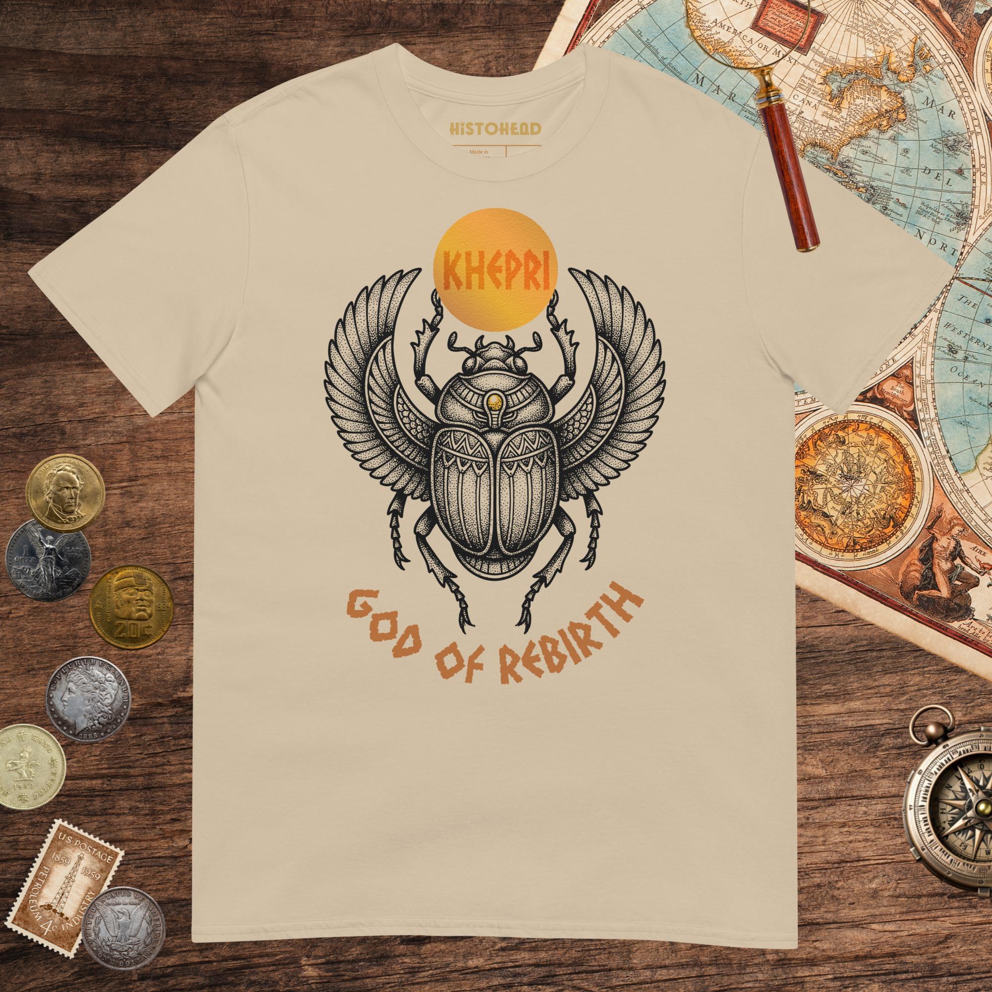 Sand Khepri God of Rebirth Tee - history buff gift by HistoHead