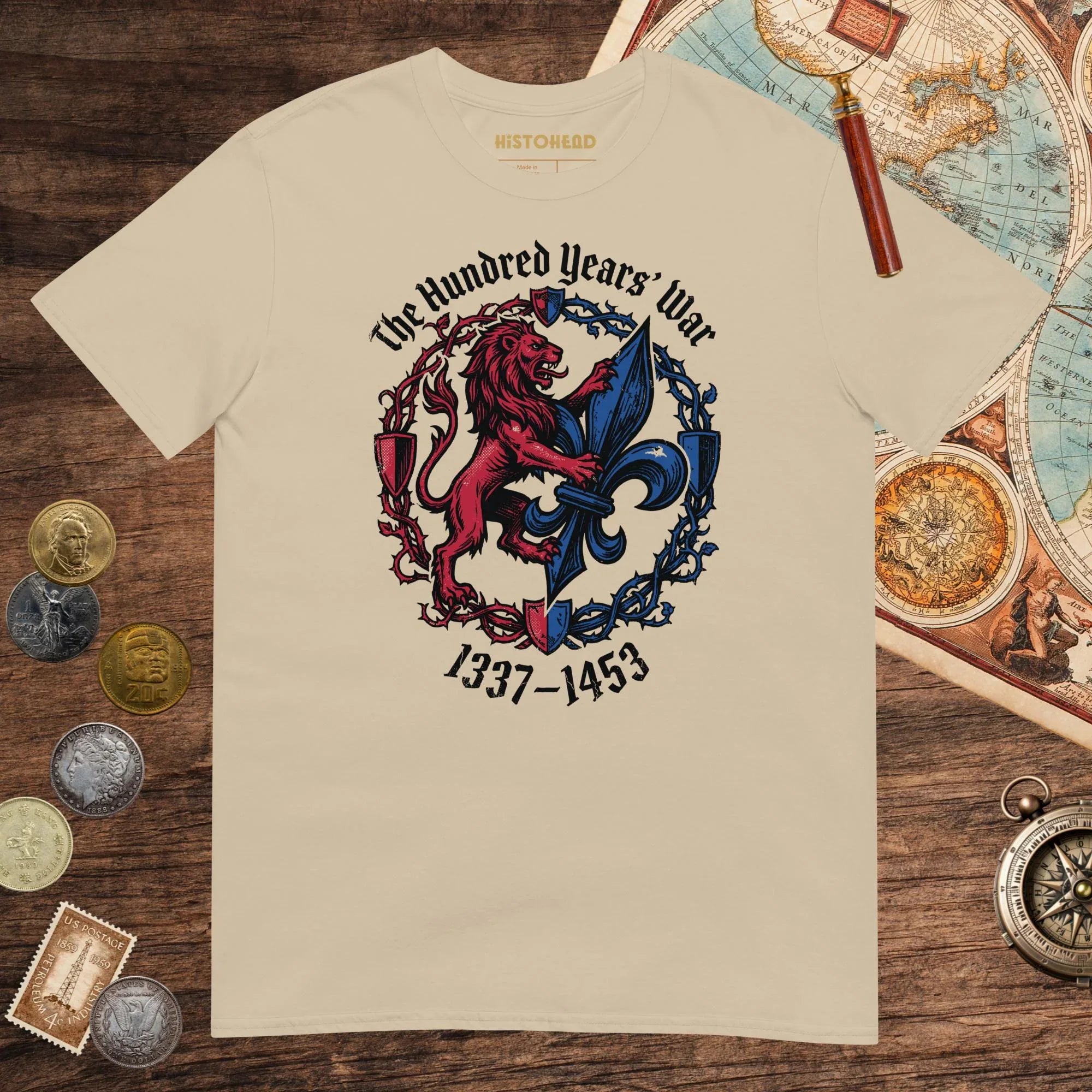 Sand The Hundred Years' War Tee - history buff gift by HistoHead