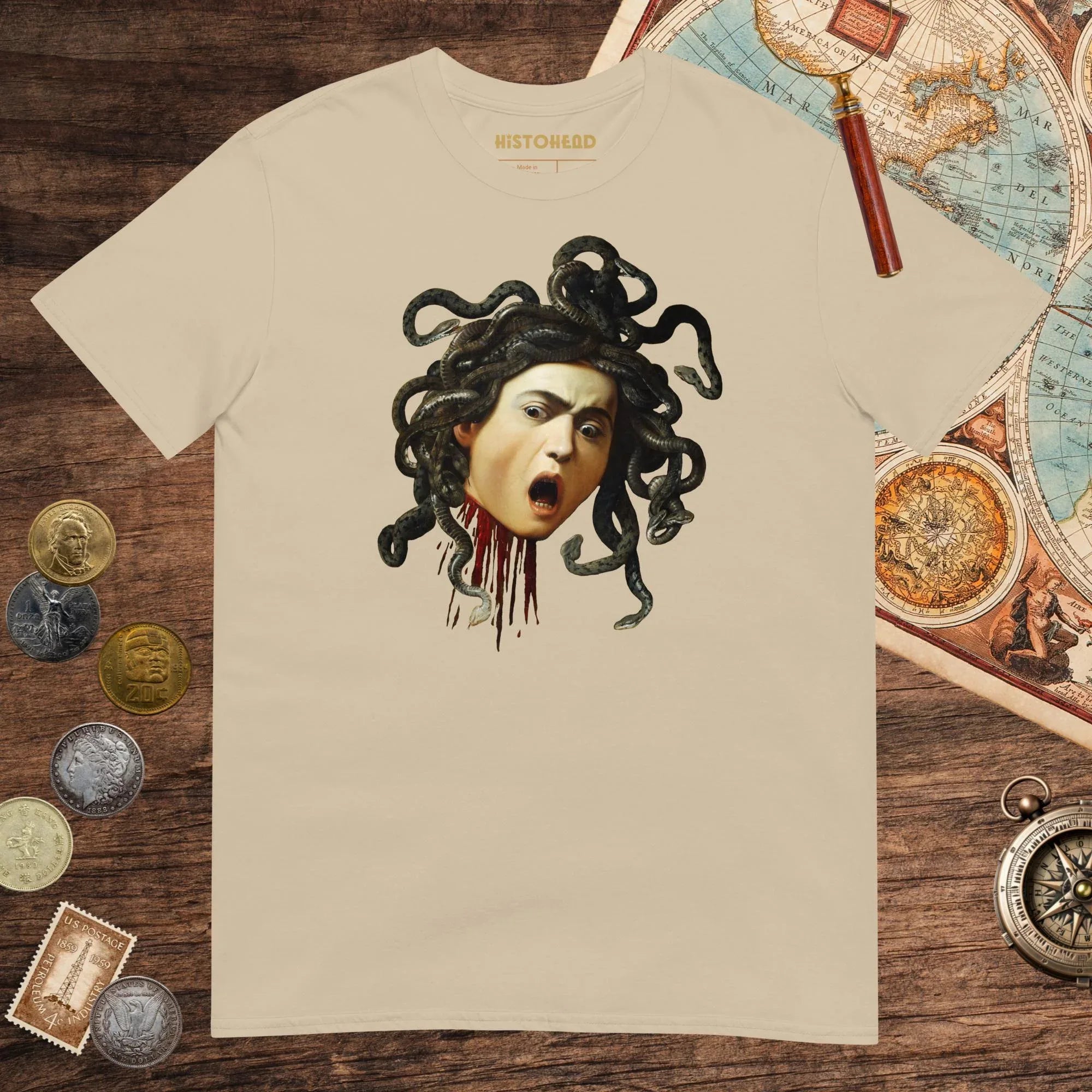 Sand Medusa by Caravaggio Tee - history buff gift by HistoHead