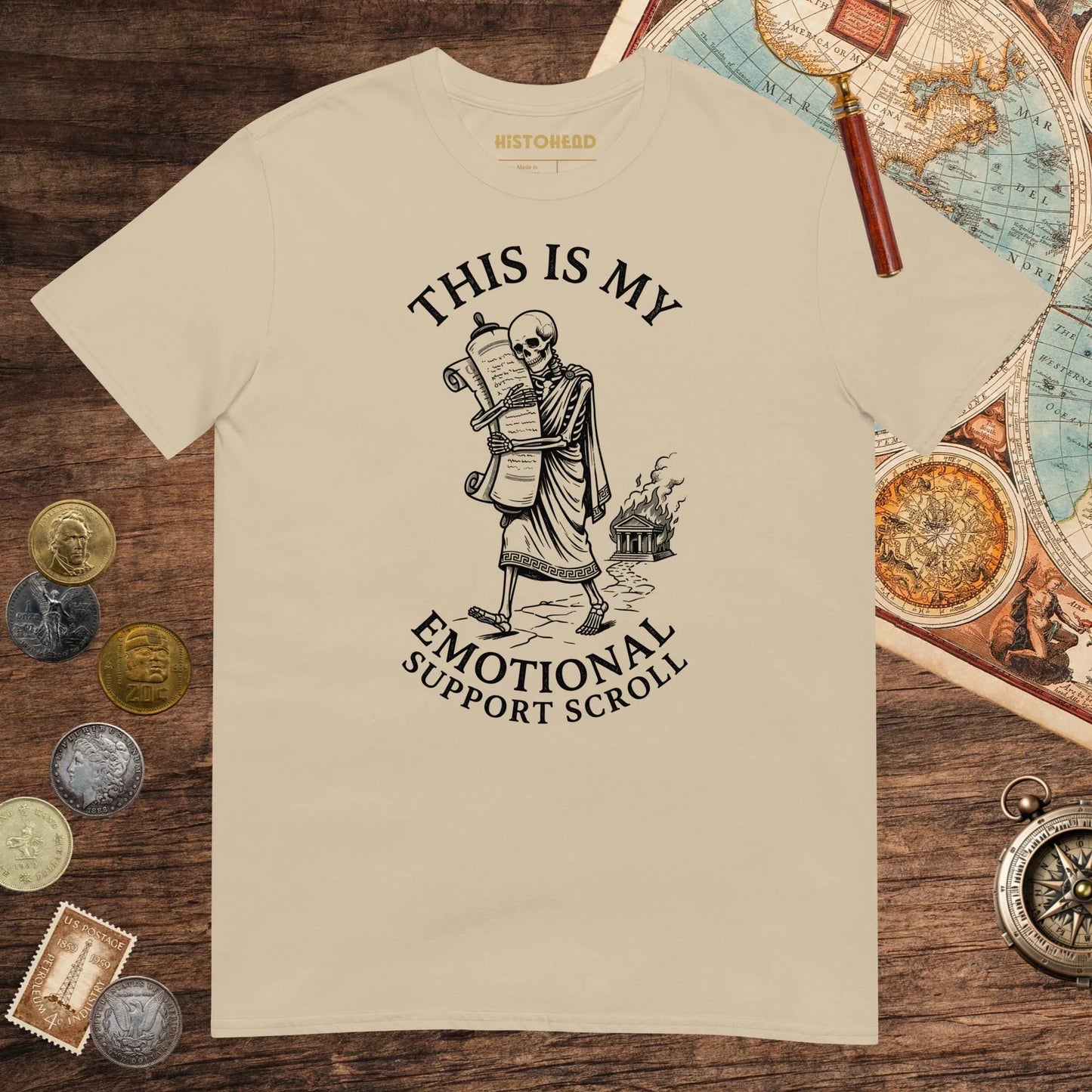 Sand Emotional Support Scroll Tee - history buff gift by HistoHead