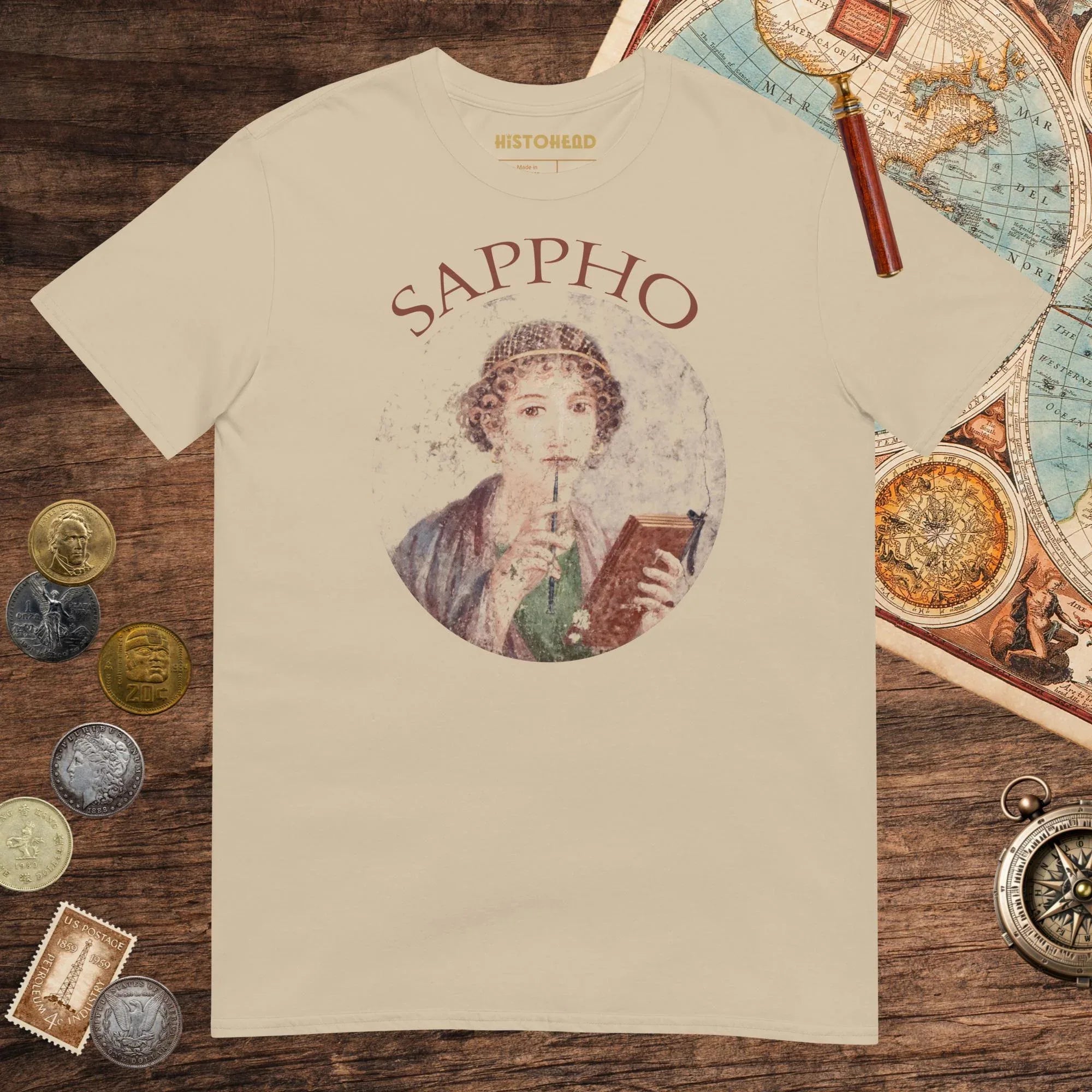 Sand Sappho Tee - history buff gift by HistoHead