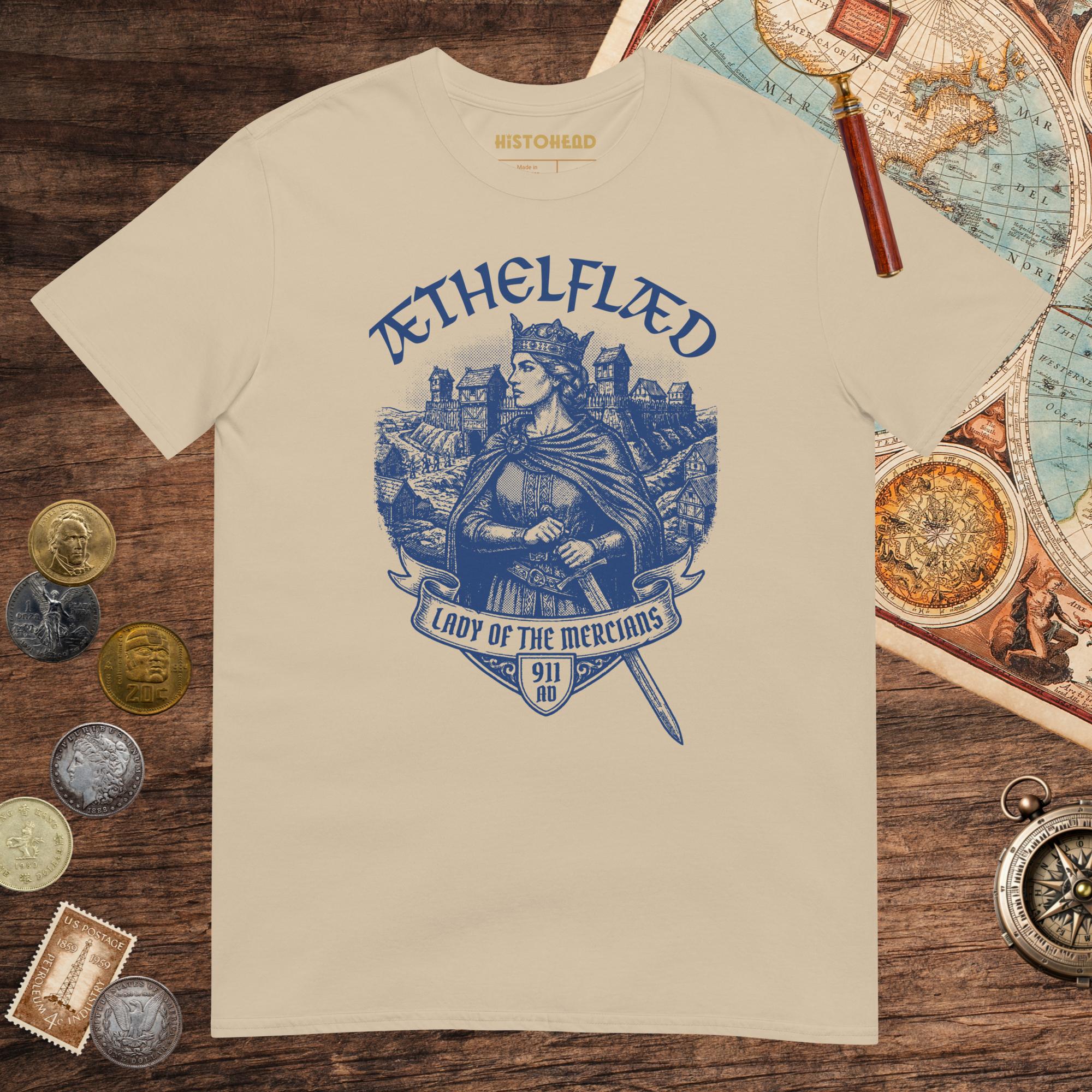 Sand Æthelflæd Lady of the Mercians Tee - history buff gift by HistoHead