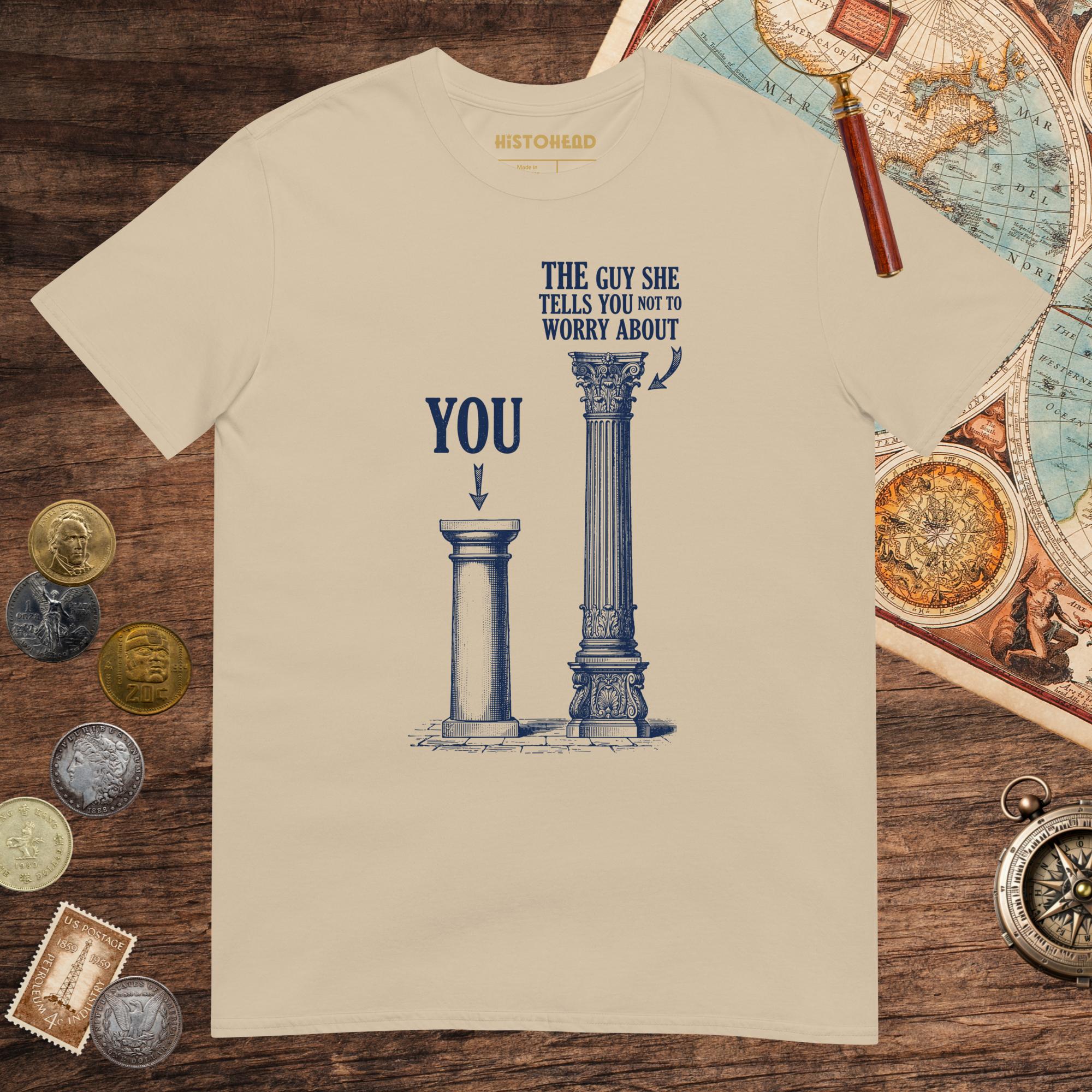 Sand Doric or Corinthian Tee - history buff gift by HistoHead