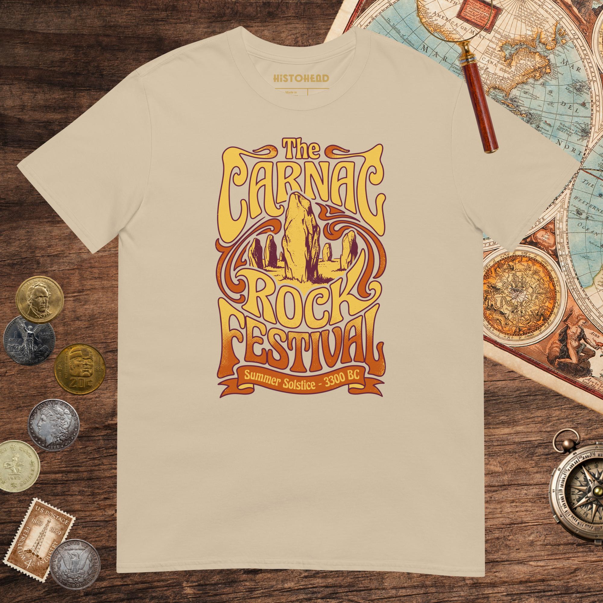 Sand Carnac Rock Festival Tee - history buff gift by HistoHead
