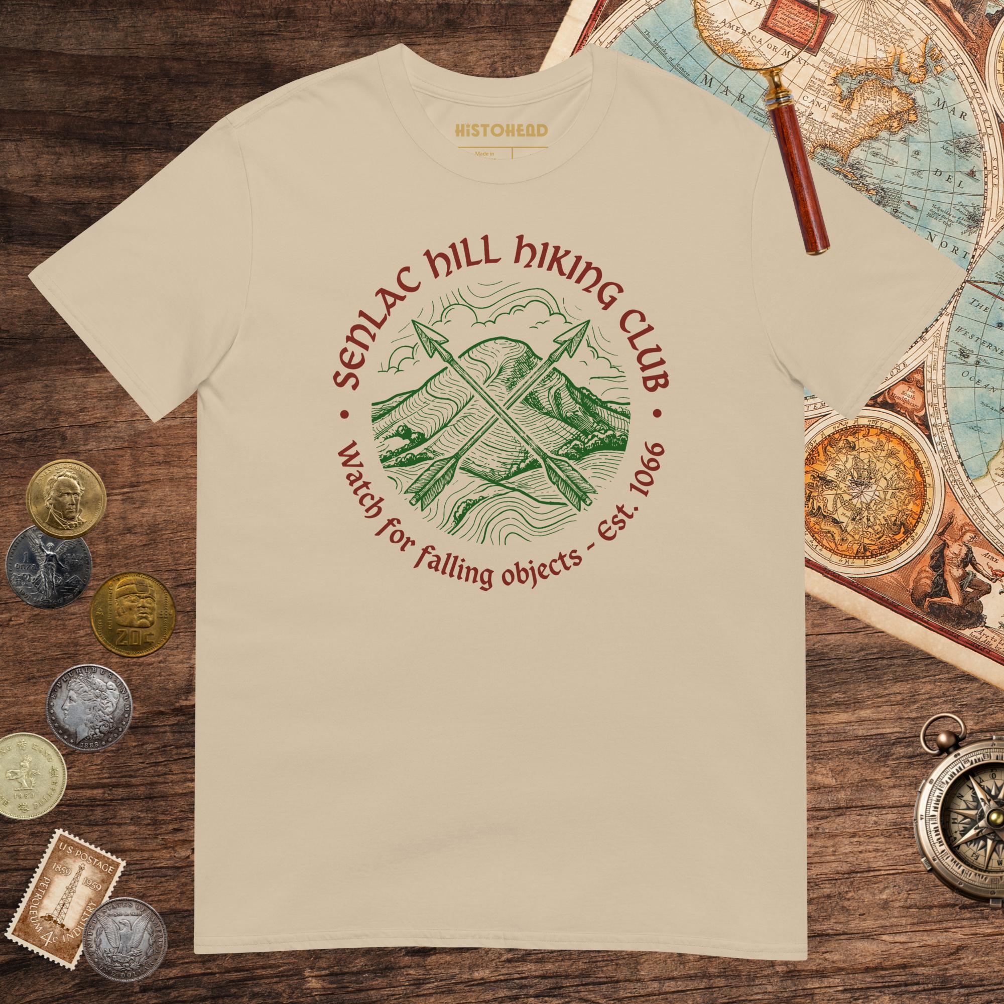 Sand Senlac Hill Hiking Club Tee - history buff gift by HistoHead