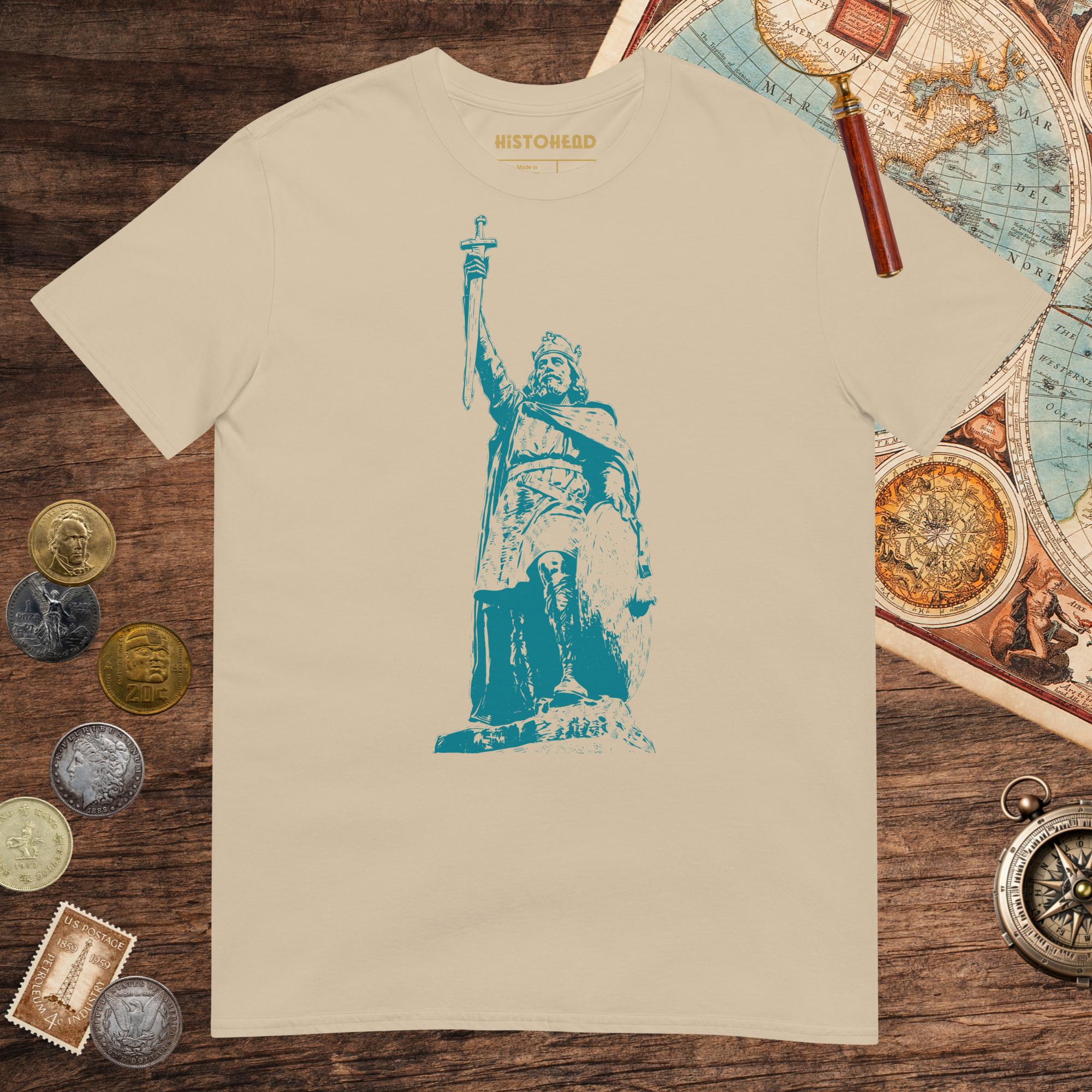 Sand Alfred the Great Tee - history buff gift by HistoHead