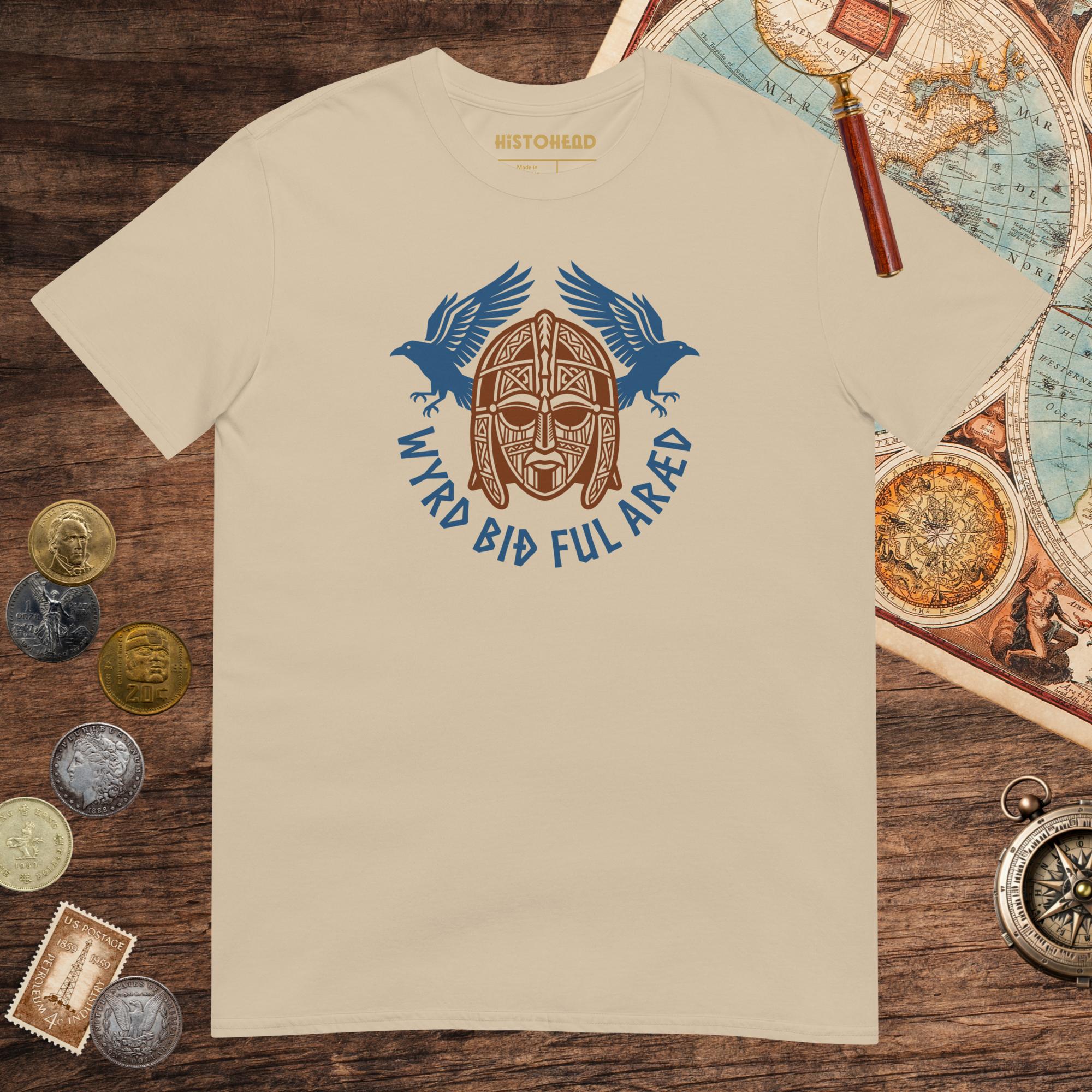 Sand Wyrd Bið Ful Aræd Sutton Hoo Helmet Edition Tee - history buff gift by HistoHead