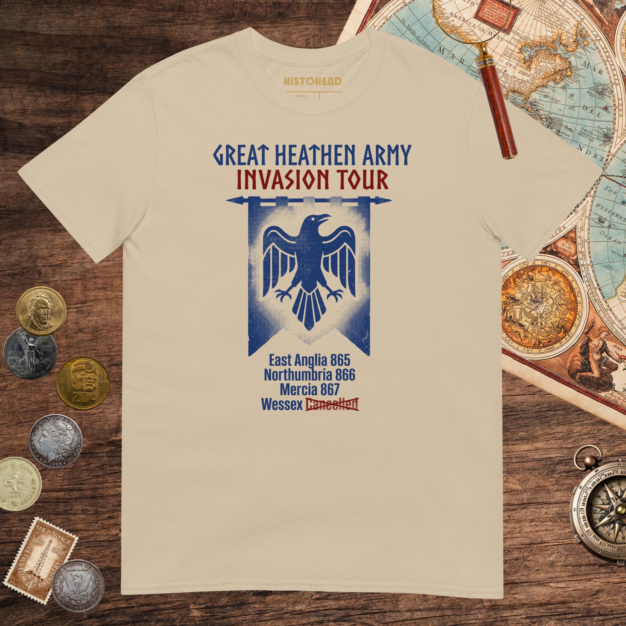Sand Great Heathen Army Invasion Tour Tee - history buff gift by HistoHead