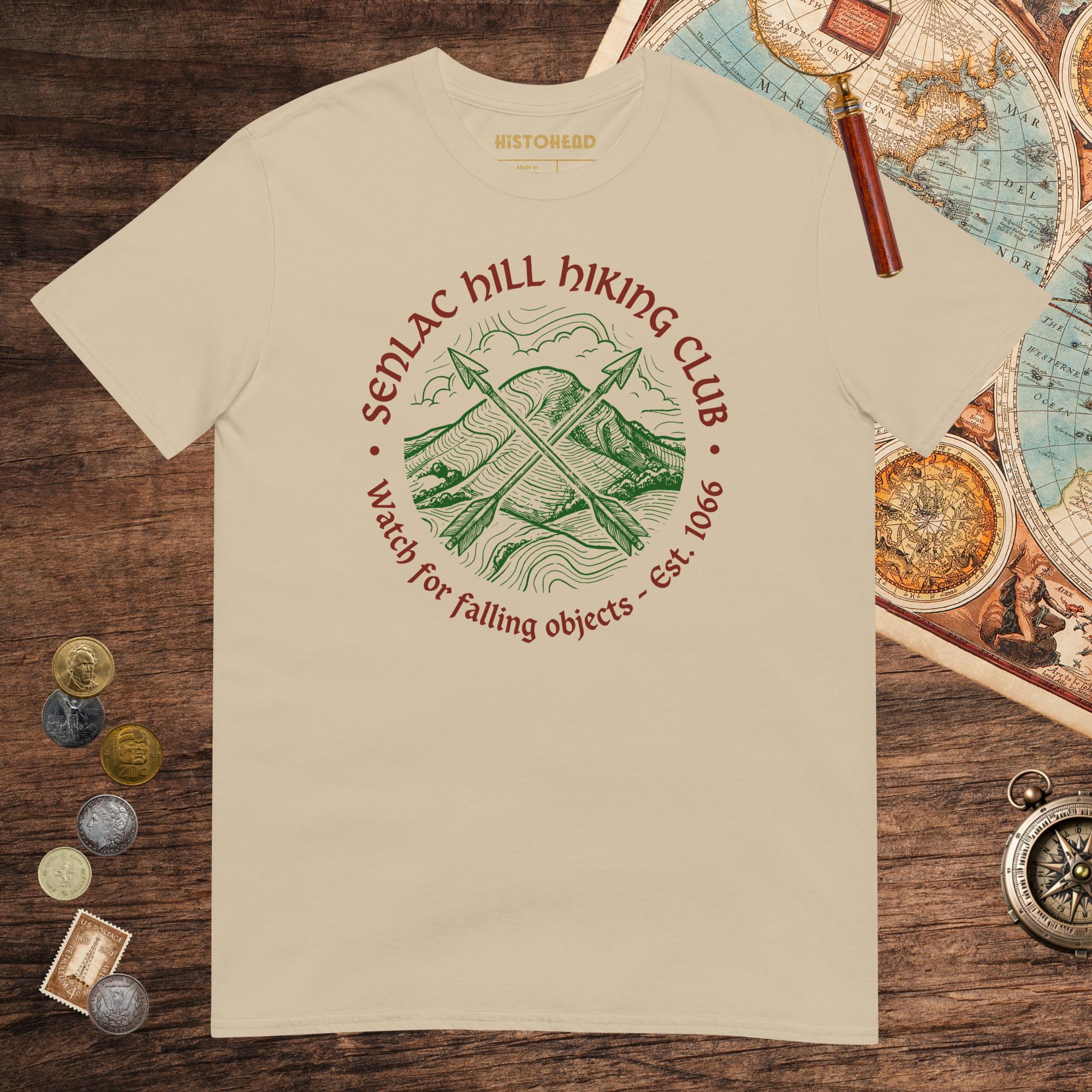 Sand Senlac Hill Hiking Club Tee - history buff gift by HistoHead