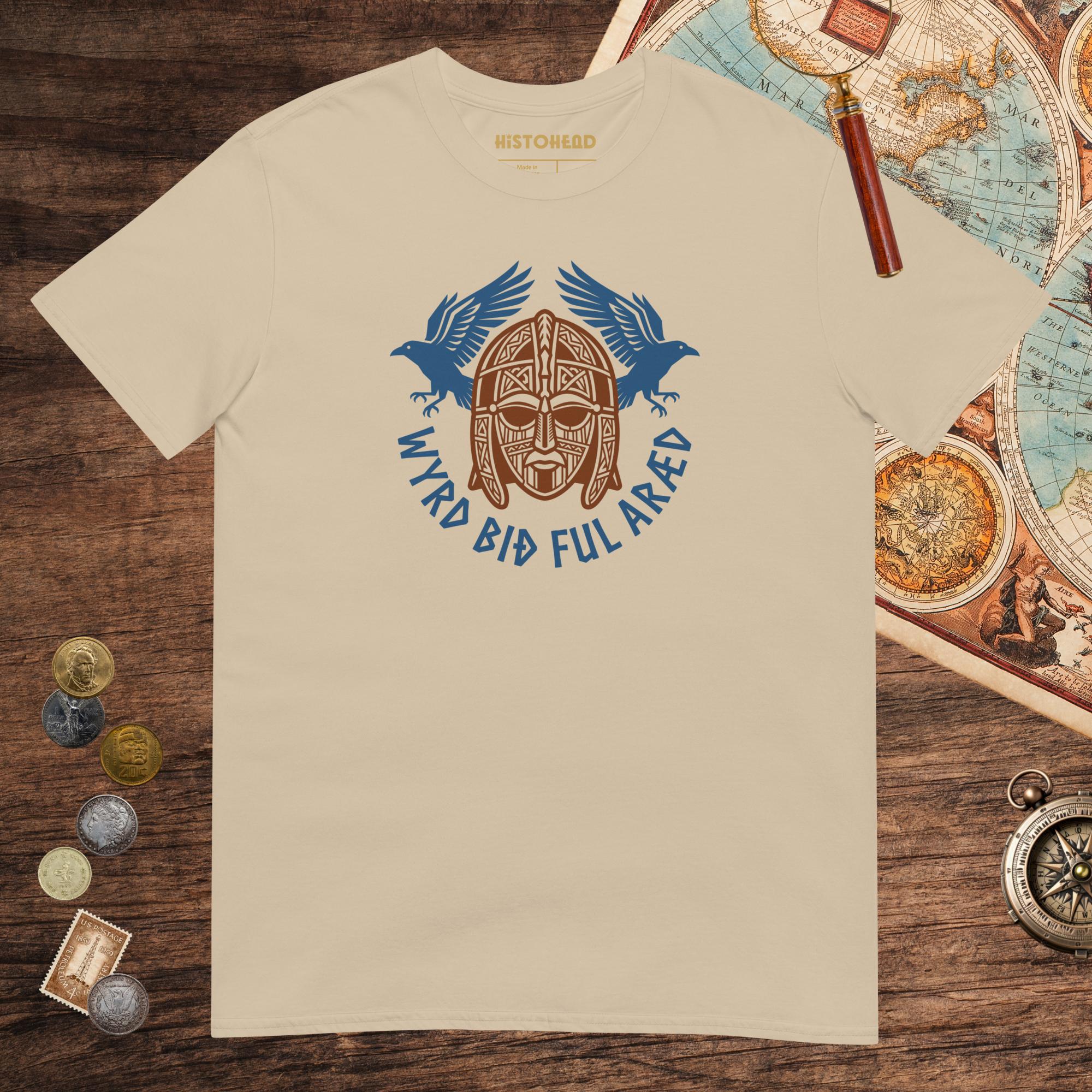 Sand Wyrd Bið Ful Aræd Sutton Hoo Helmet Edition Tee - history buff gift by HistoHead