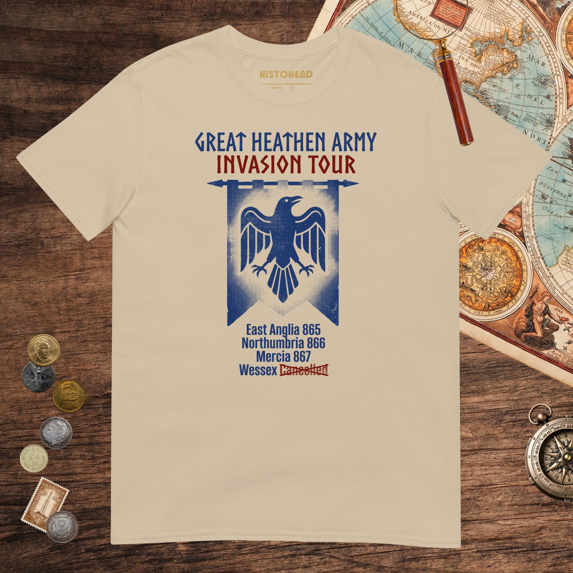 Sand Great Heathen Army Invasion Tour Tee - history buff gift by HistoHead