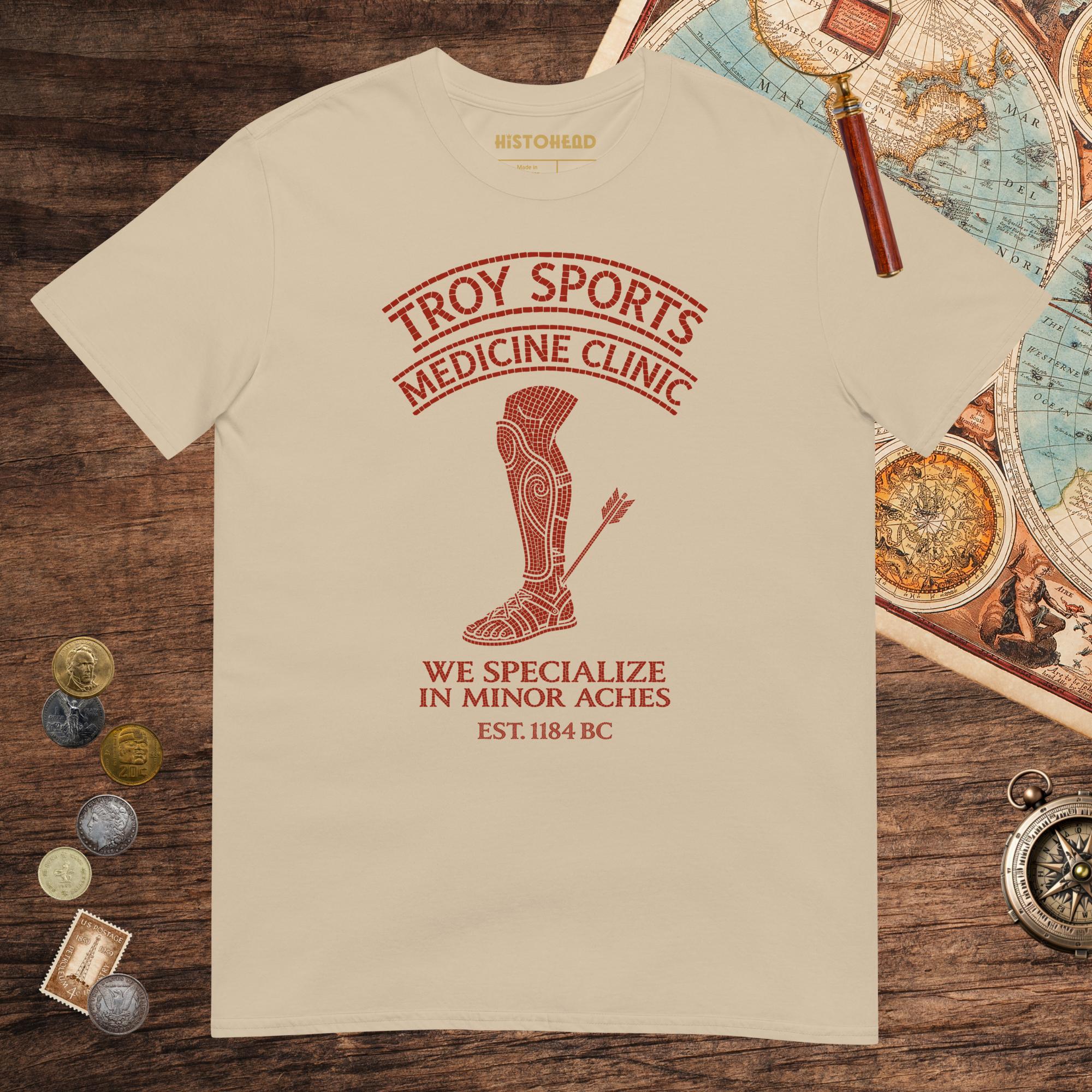 Sand Troy Sports Medicine Clinic Tee - history buff gift by HistoHead