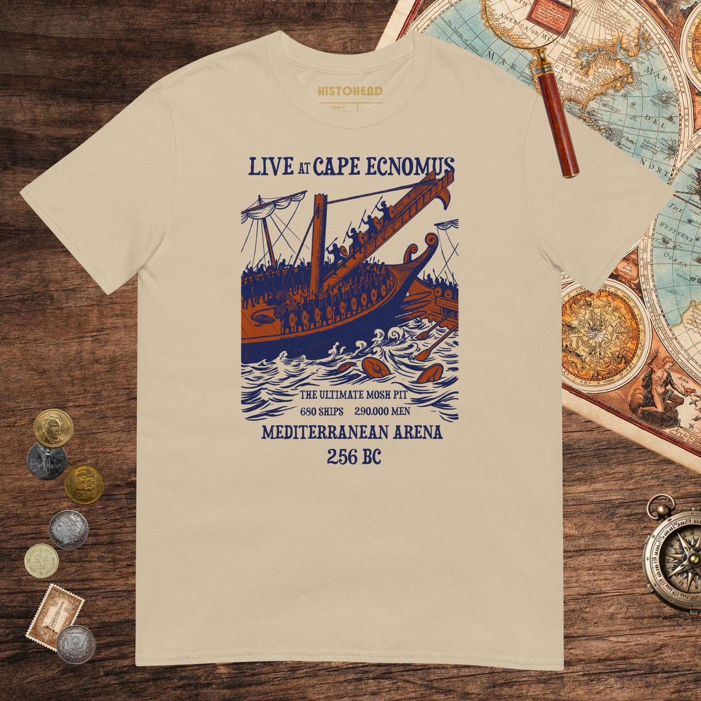 Sand Battle of Cape Ecnomus Tee - history buff gift by HistoHead