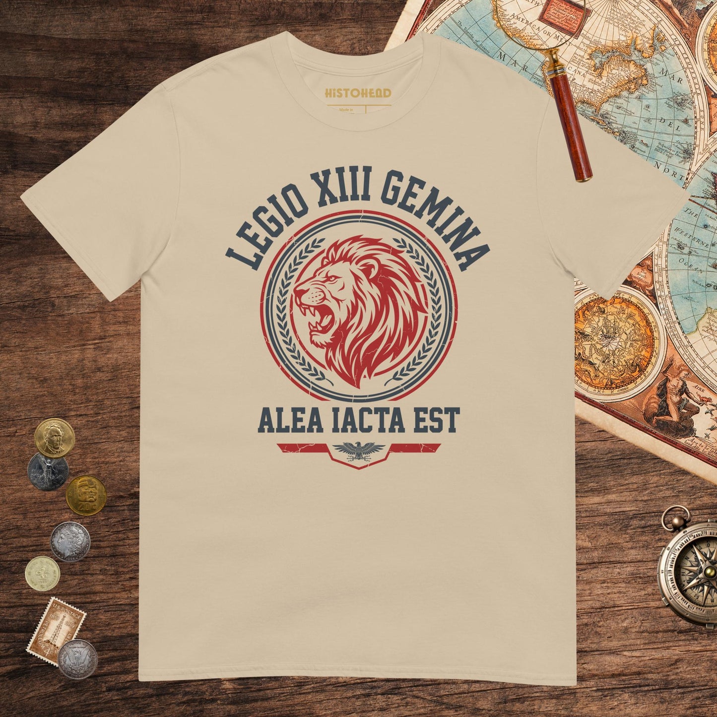 Sand Legio XIII Gemina Alea Iacta Est Tee - history buff gift by HistoHead